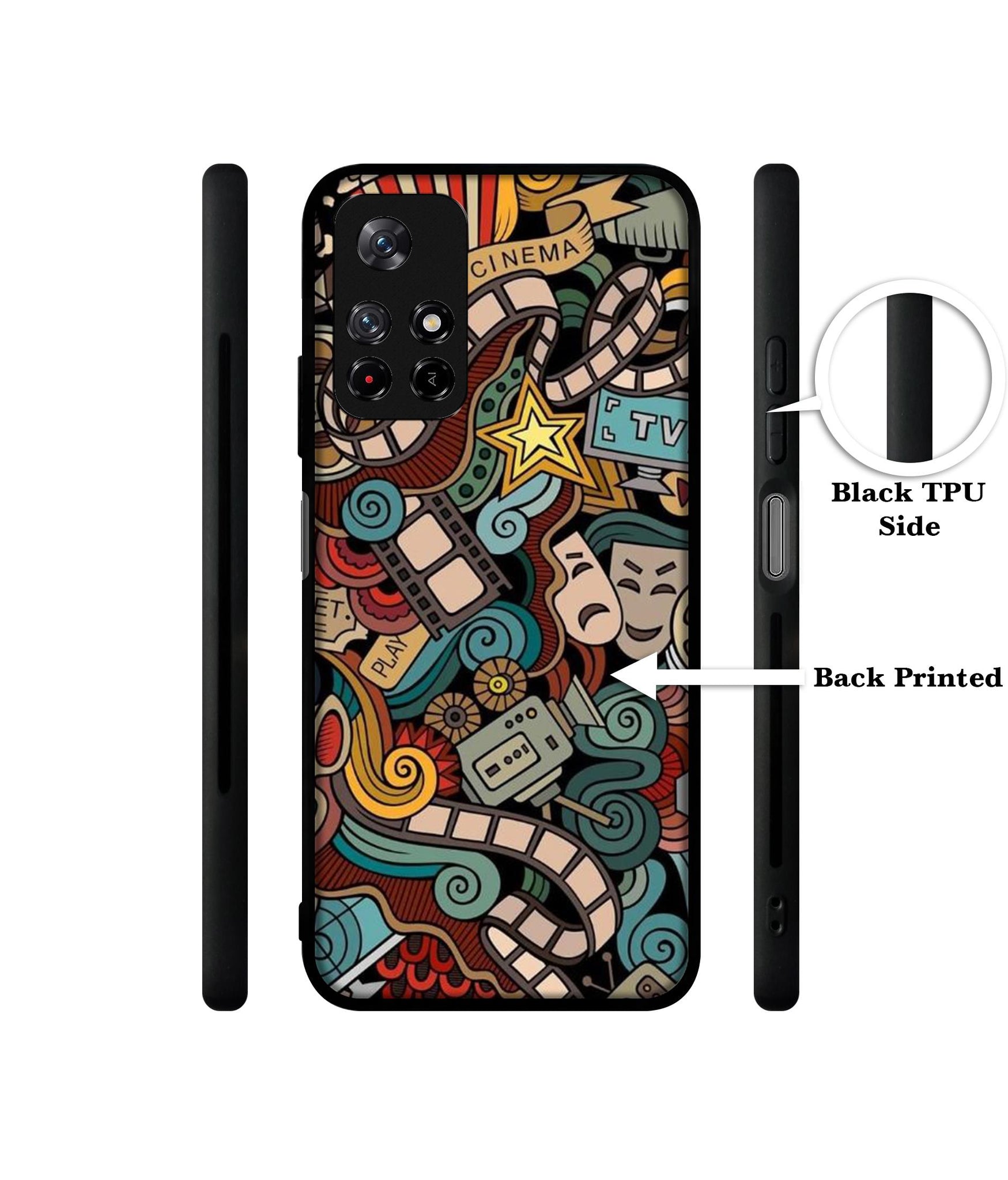Movies Designer 2D Printed Back Case Cover for Mi Redmi Note 11T 5G / Poco M4 Pro 5G