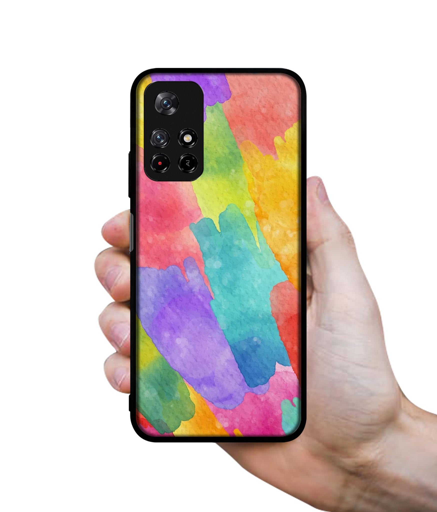 Water Paint Colorful Abstract Designer 2D Printed Back Case Cover for Mi Redmi Note 11T 5G / Poco M4 Pro 5G