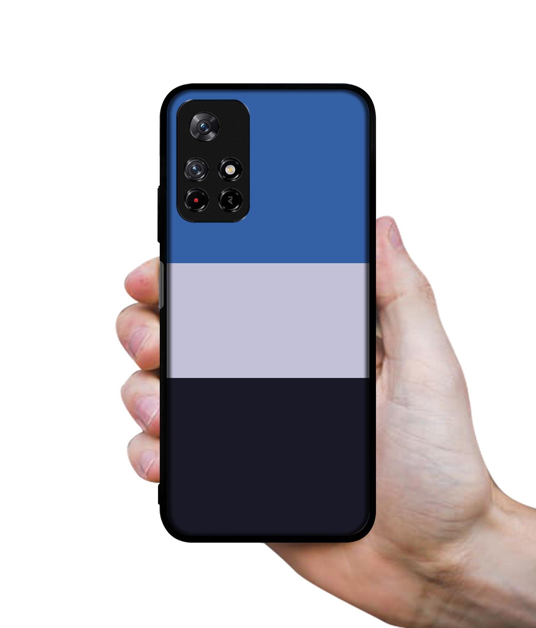 Three Color Stripes Designer 2D Printed Back Case Cover for Mi Redmi Note 11T 5G / Poco M4 Pro 5G