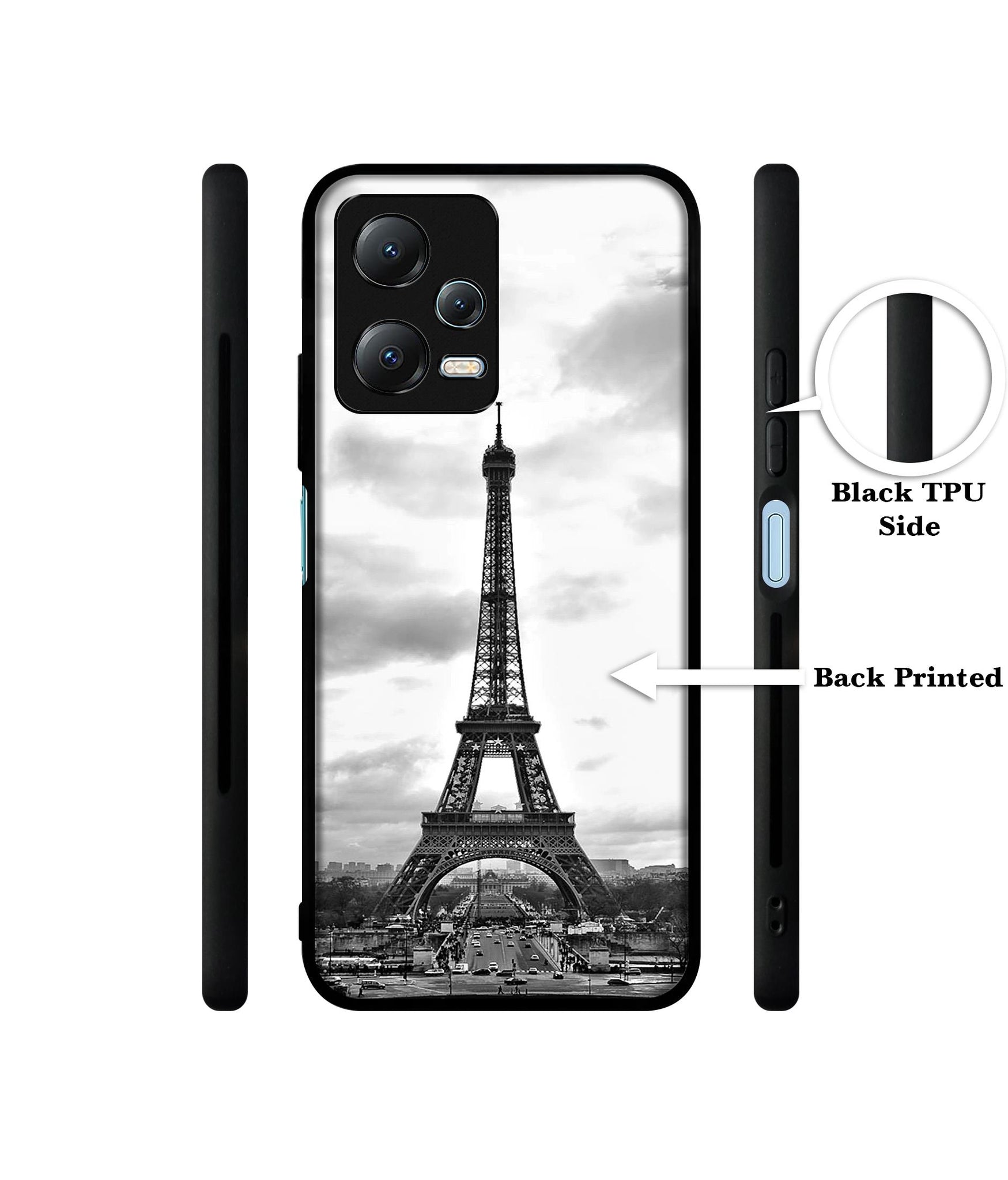 Eiffel Tower Designer 2D Printed Back Case Cover for Mi Redmi Note 12 5G / Note 12R Pro 5G / Poco X5 5G