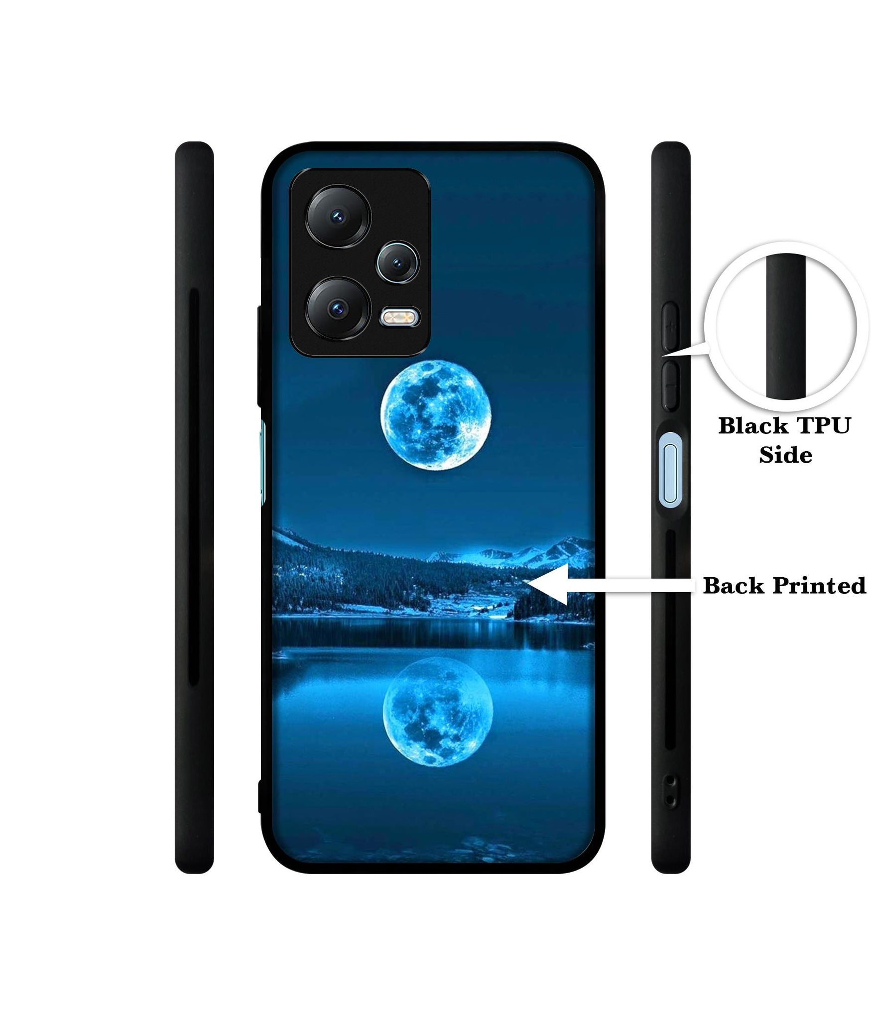 Awesome Moon Designer 2D Printed Back Case Cover for Mi Redmi Note 12 5G / Note 12R Pro 5G / Poco X5 5G