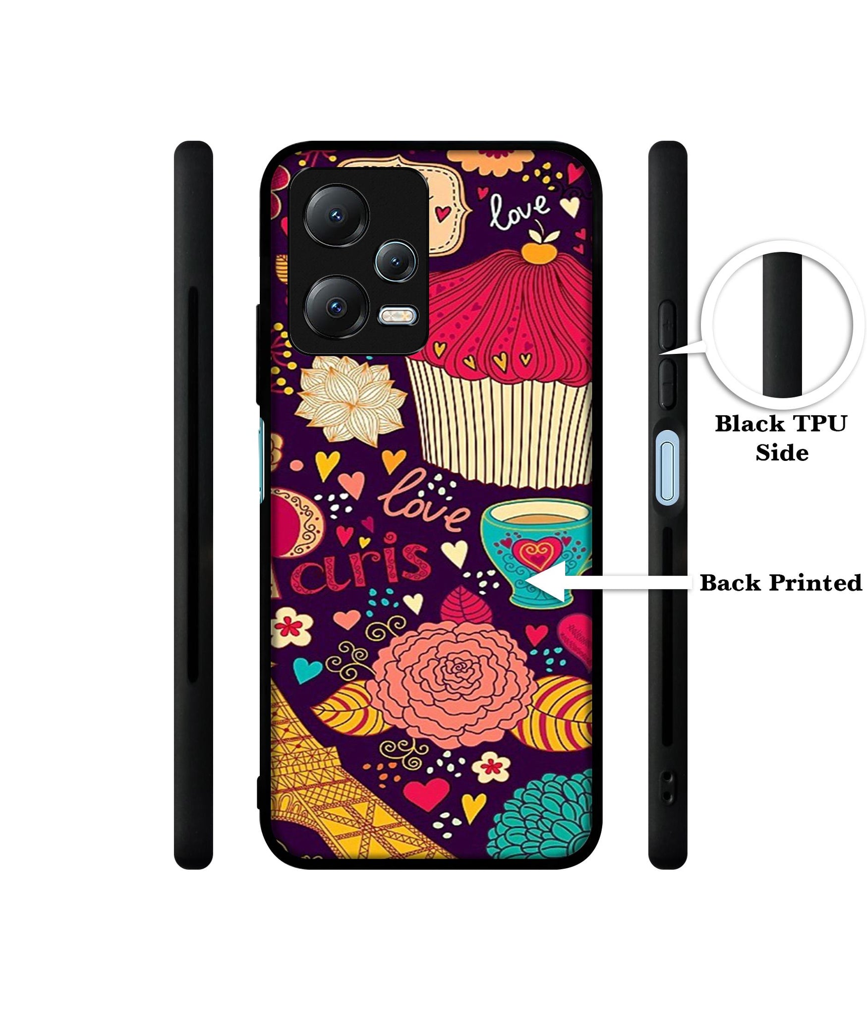 Paris Flower Love Designer 2D Printed Back Case Cover for Mi Redmi Note 12 5G / Note 12R Pro 5G / Poco X5 5G