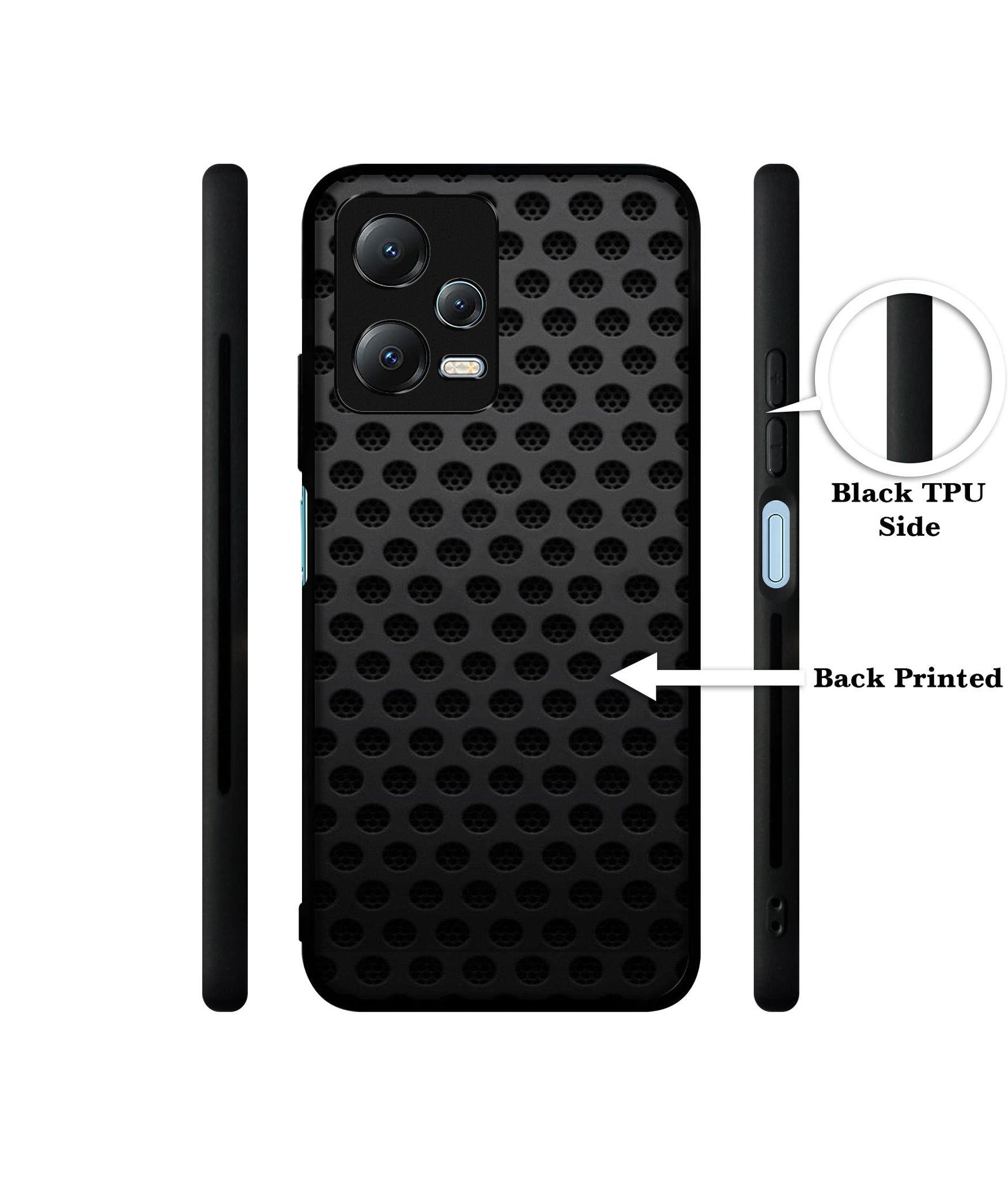 Black Circle Designer 2D Printed Back Case Cover for Mi Redmi Note 12 5G / Note 12R Pro 5G / Poco X5 5G