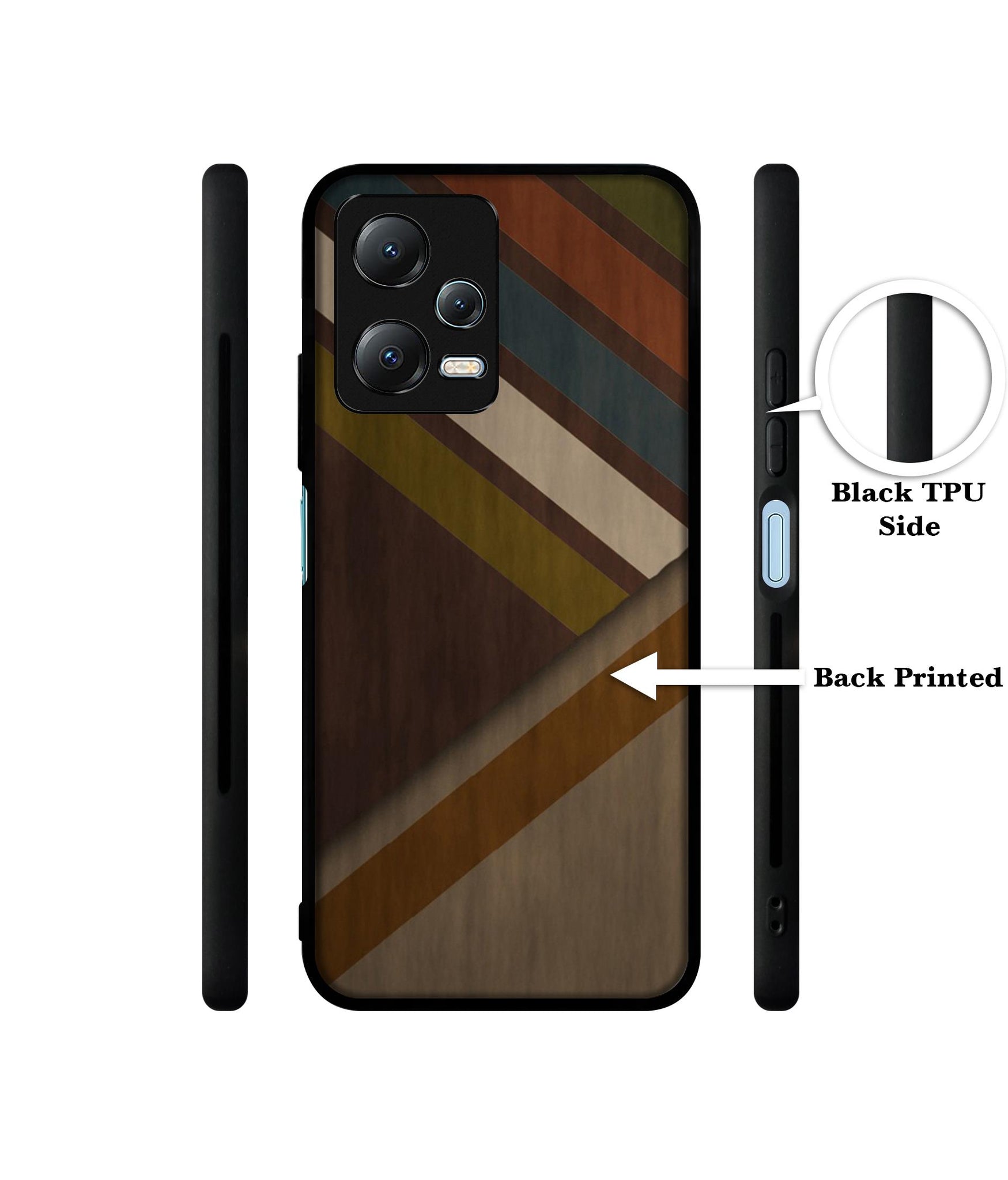 Colorful Wooden Pattern Designer 2D Printed Back Case Cover for Mi Redmi Note 12 5G / Note 12R Pro 5G / Poco X5 5G