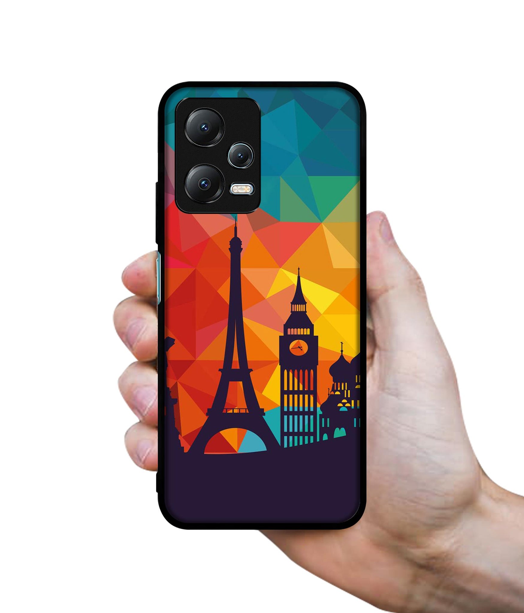 Colored Paris Designer 2D Printed Back Case Cover for Mi Redmi Note 12 5G / Note 12R Pro 5G / Poco X5 5G