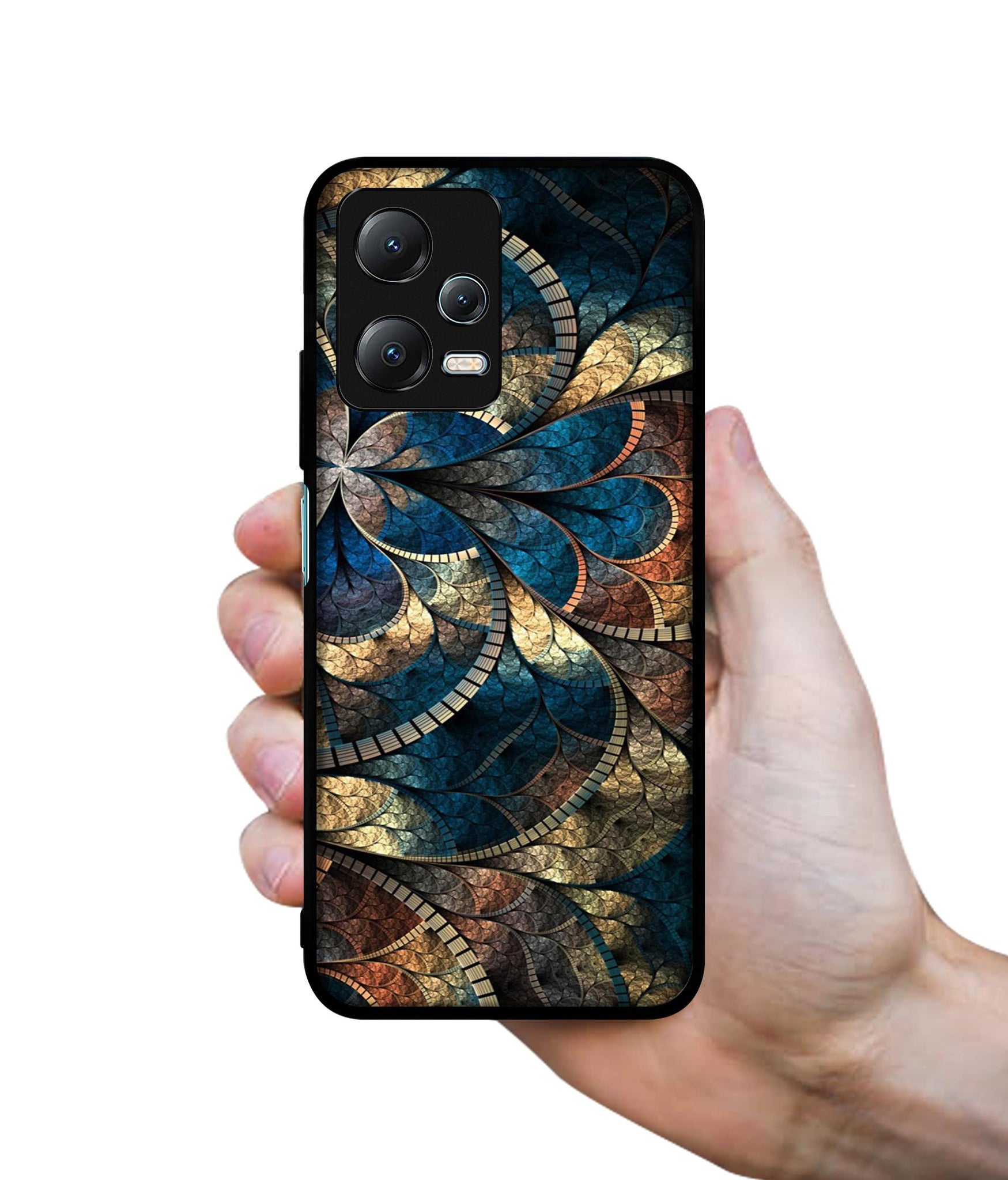 Fractional Pattern Designer 2D Printed Back Case Cover for Mi Redmi Note 12 5G / Note 12R Pro 5G / Poco X5 5G