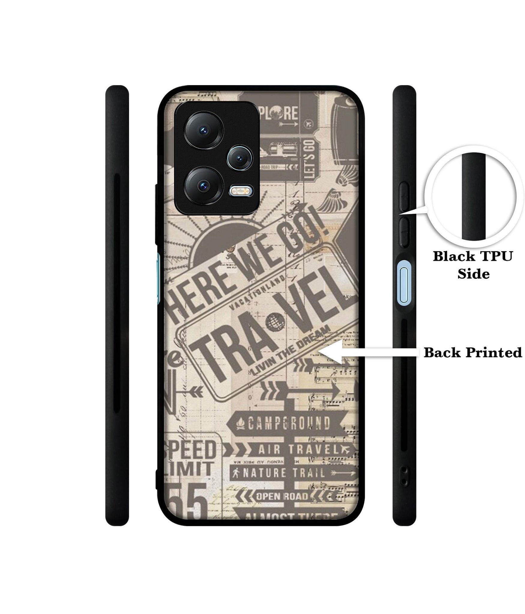 Travel Designer 2D Printed Back Case Cover for Mi Redmi Note 12 5G / Note 12R Pro 5G / Poco X5 5G