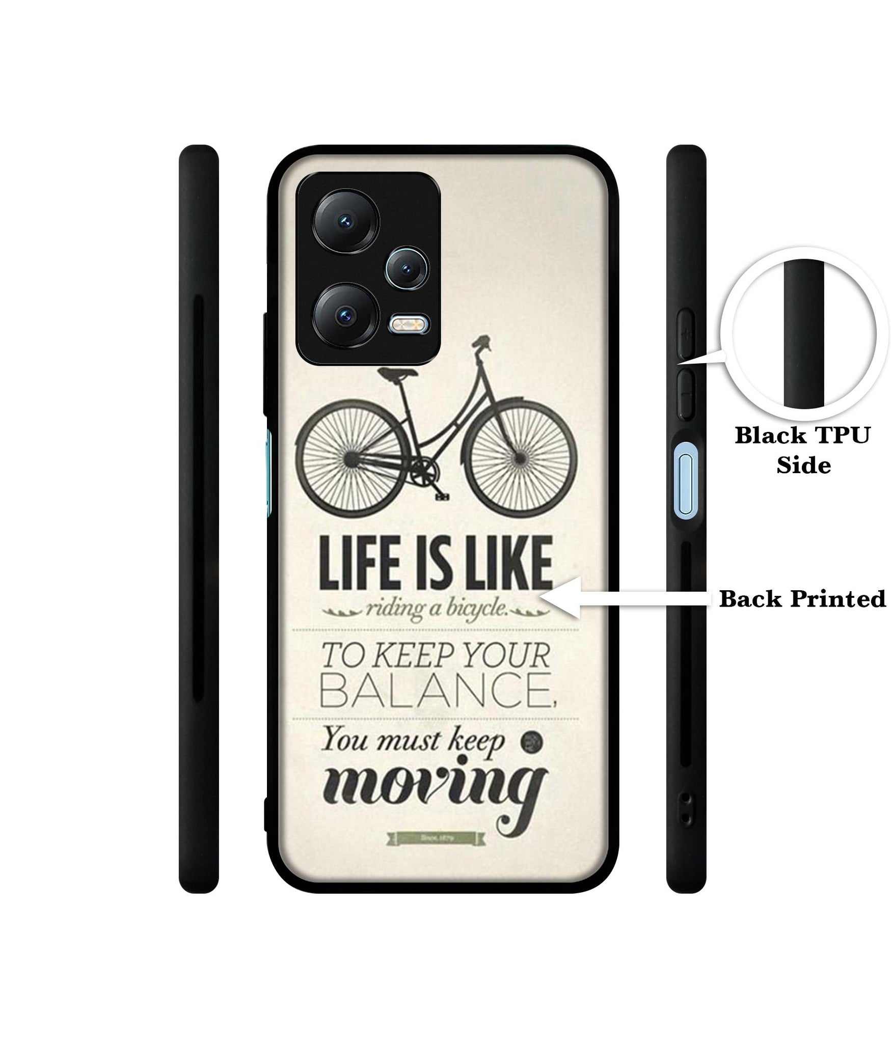 Life is Like Moving Designer 2D Printed Back Case Cover for Mi Redmi Note 12 5G / Note 12R Pro 5G / Poco X5 5G