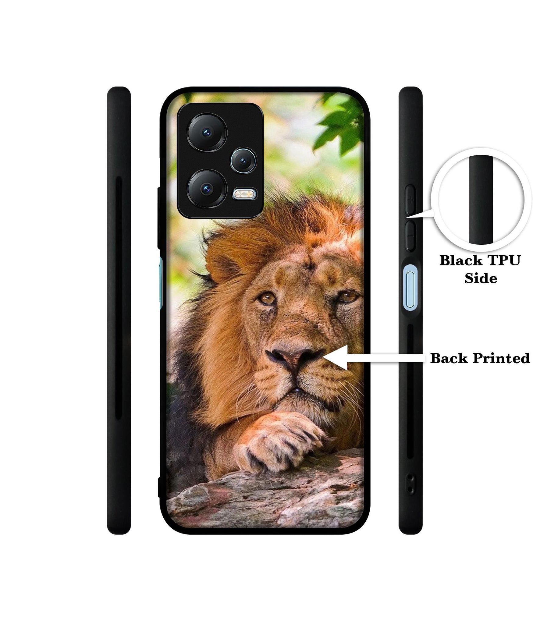 Tiger Pattern Print Designer 2D Printed Back Case Cover for Mi Redmi Note 12 5G / Note 12R Pro 5G / Poco X5 5G