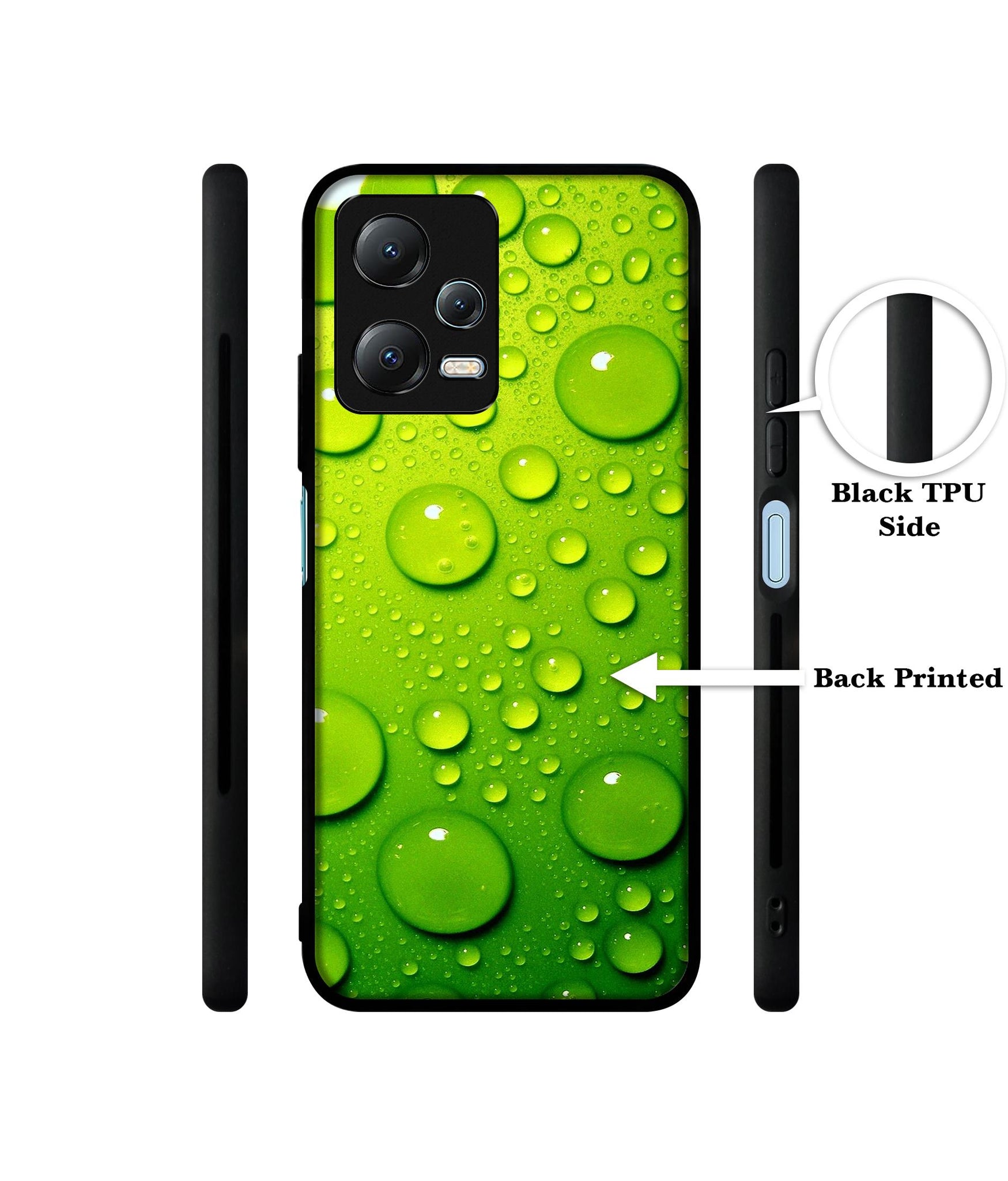 Green Bubbles Designer 2D Printed Back Case Cover for Mi Redmi Note 12 5G / Note 12R Pro 5G / Poco X5 5G