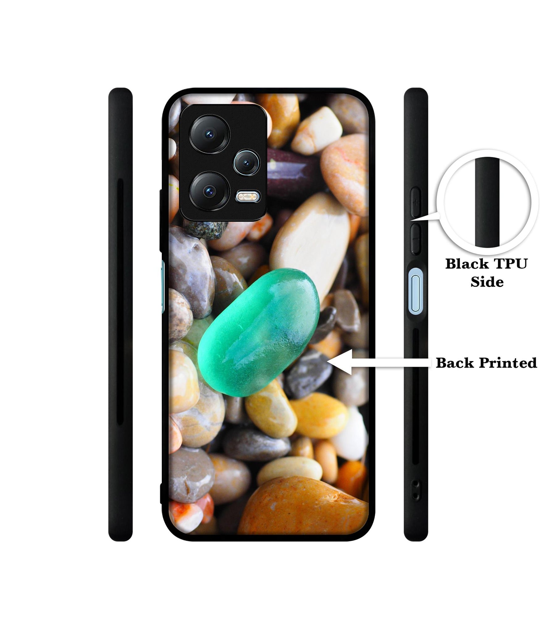 Sea Stones Designer 2D Printed Back Case Cover for Mi Redmi Note 12 5G / Note 12R Pro 5G / Poco X5 5G