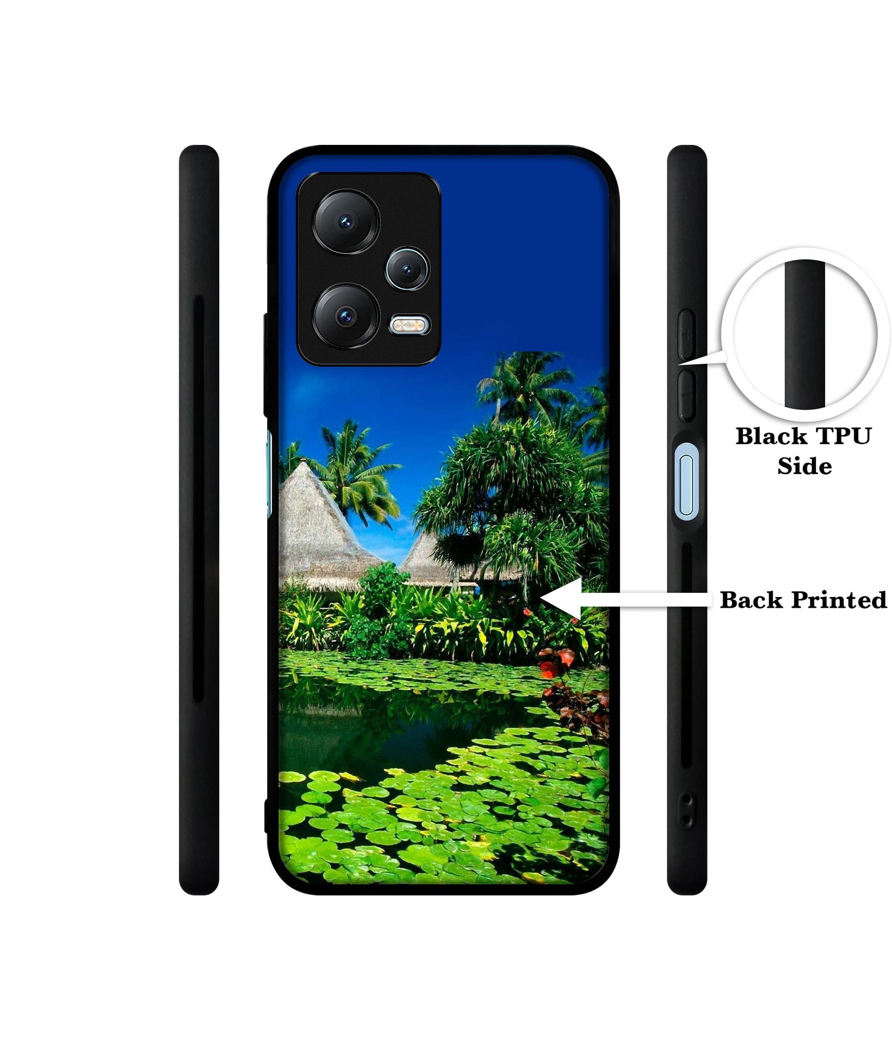 Tropics Water Designer 2D Printed Back Case Cover for Mi Redmi Note 12 5G / Note 12R Pro 5G / Poco X5 5G