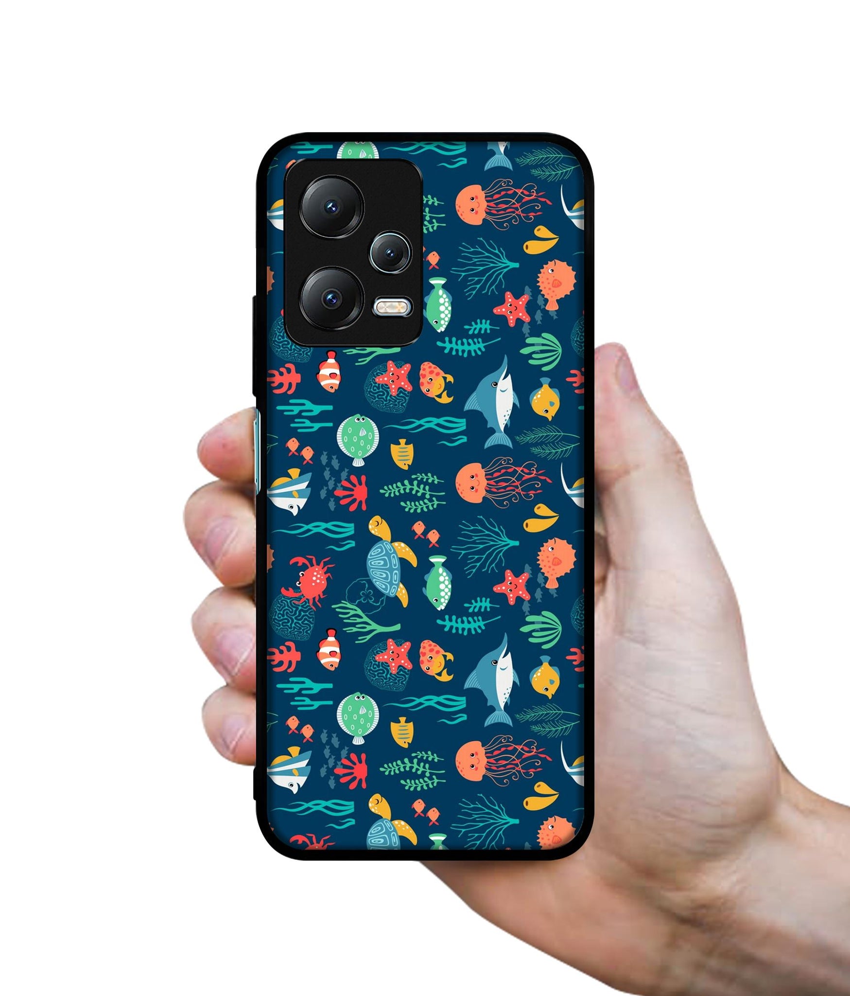 Aquarium Texture Designer 2D Printed Back Case Cover for Mi Redmi Note 12 5G / Note 12R Pro 5G / Poco X5 5G