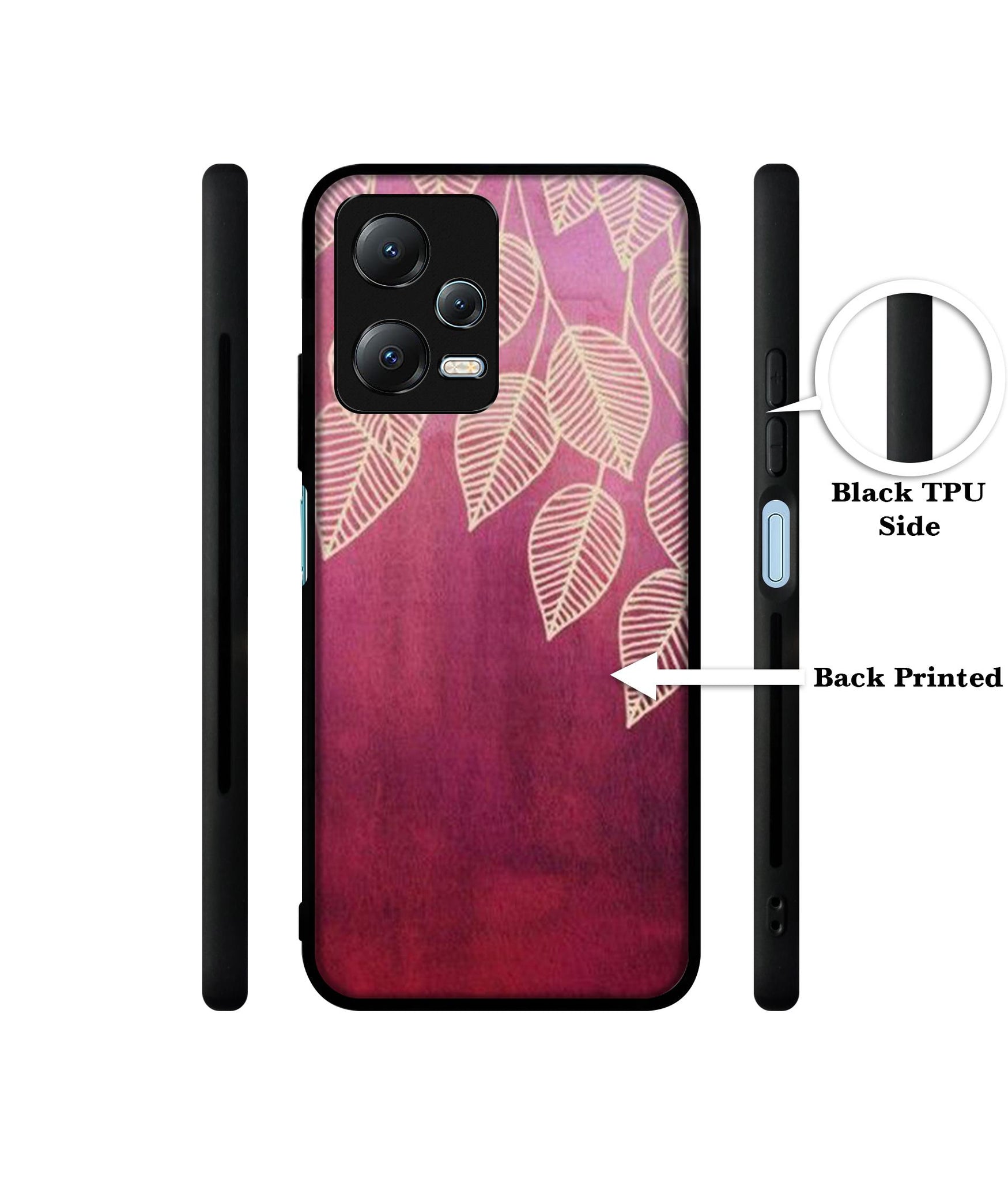 Leaf Pattern Designer 2D Printed Back Case Cover for Mi Redmi Note 12 5G / Note 12R Pro 5G / Poco X5 5G