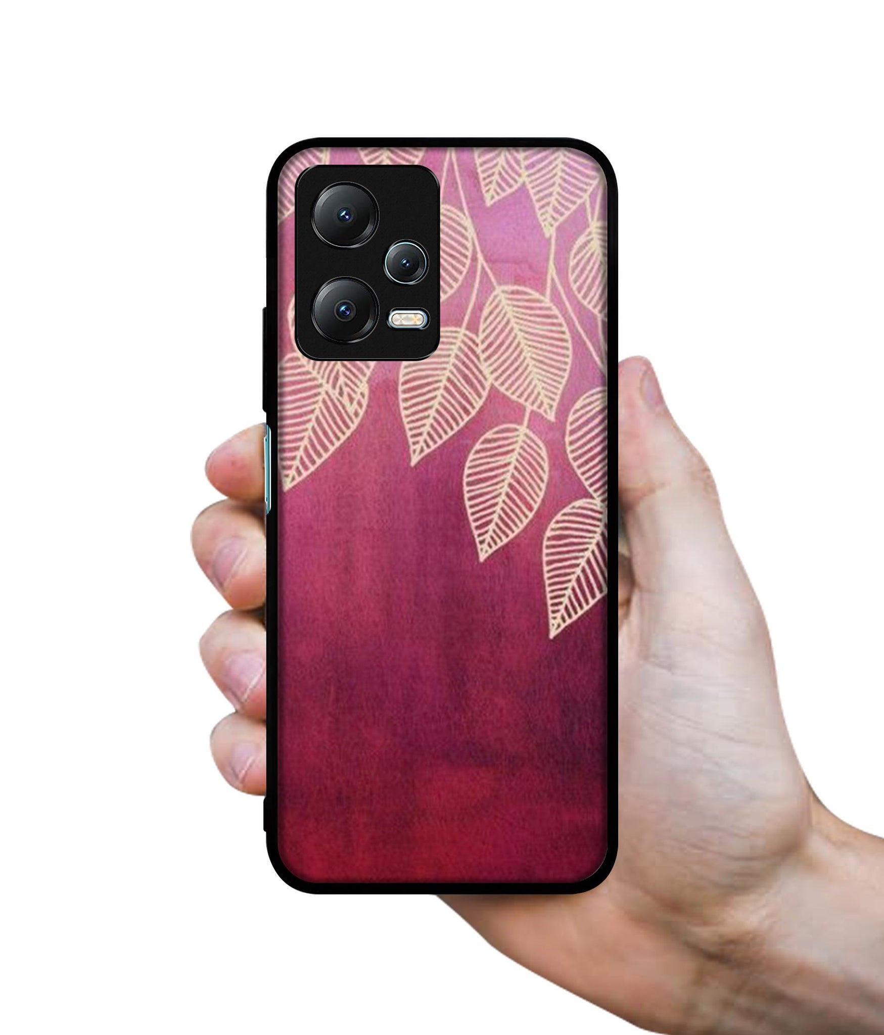 Leaf Pattern Designer 2D Printed Back Case Cover for Mi Redmi Note 12 5G / Note 12R Pro 5G / Poco X5 5G