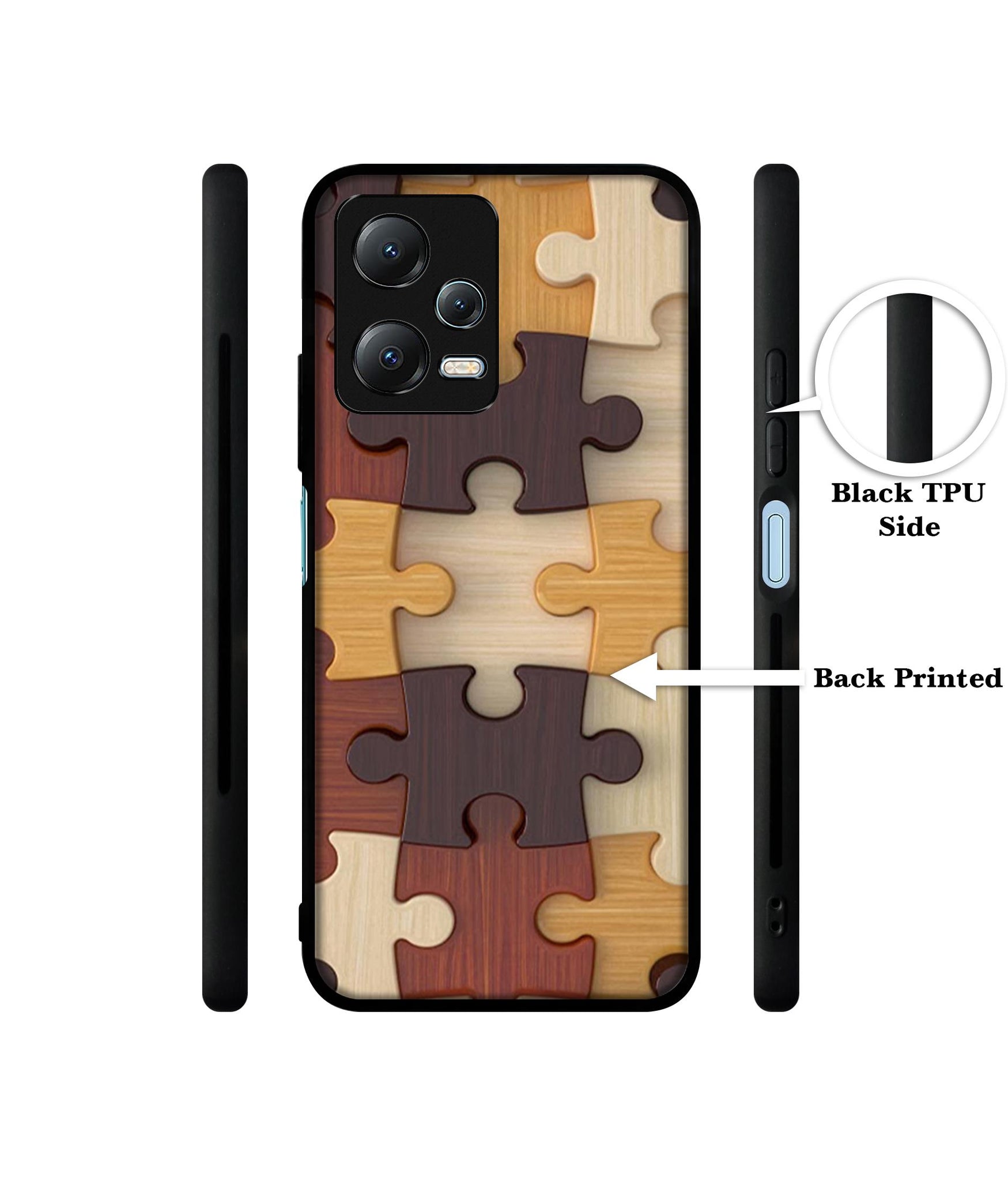 Puzzle Pattern Designer 2D Printed Back Case Cover for Mi Redmi Note 12 5G / Note 12R Pro 5G / Poco X5 5G