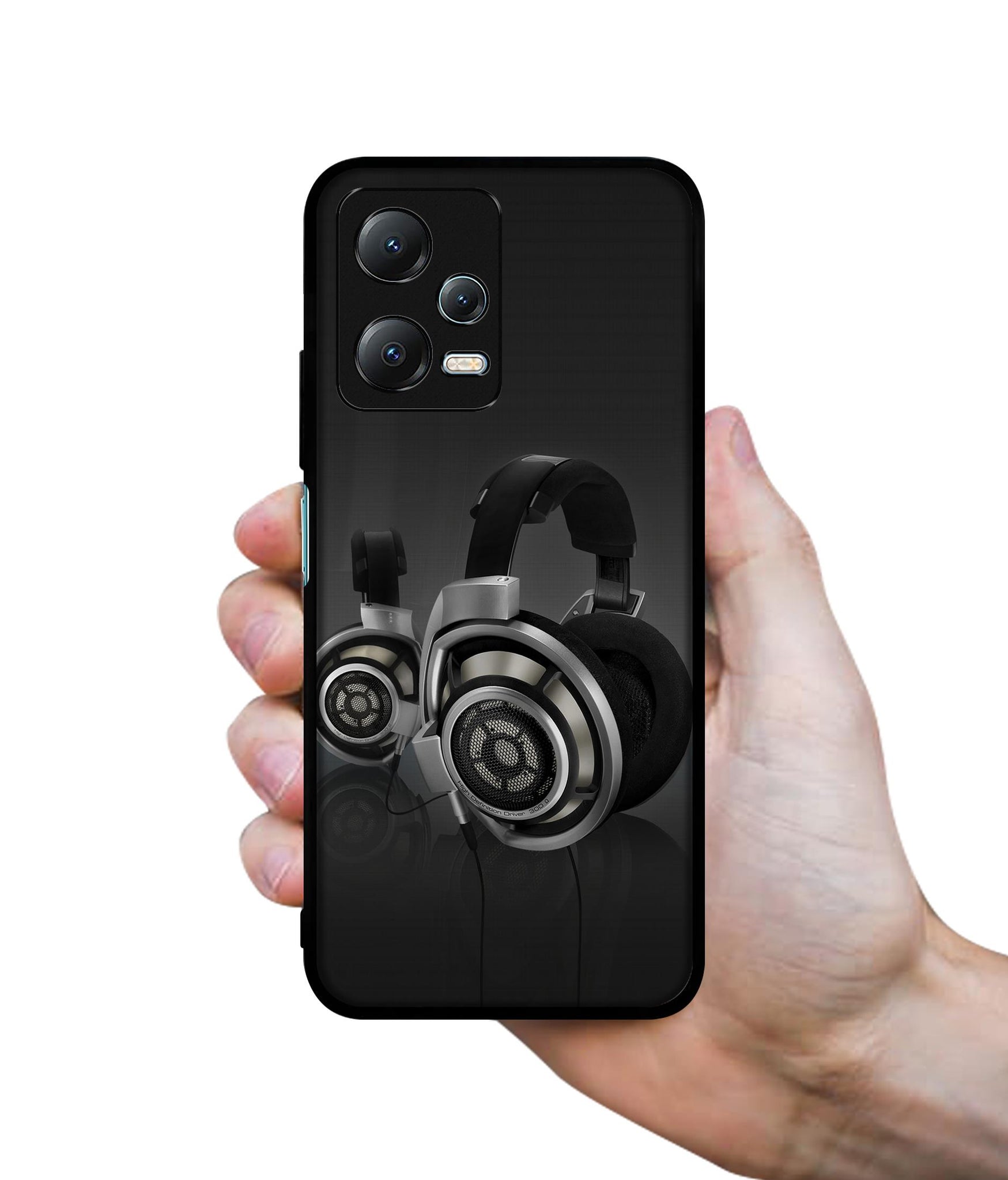 Head Phone Designer 2D Printed Back Case Cover for Mi Redmi Note 12 5G / Note 12R Pro 5G / Poco X5 5G