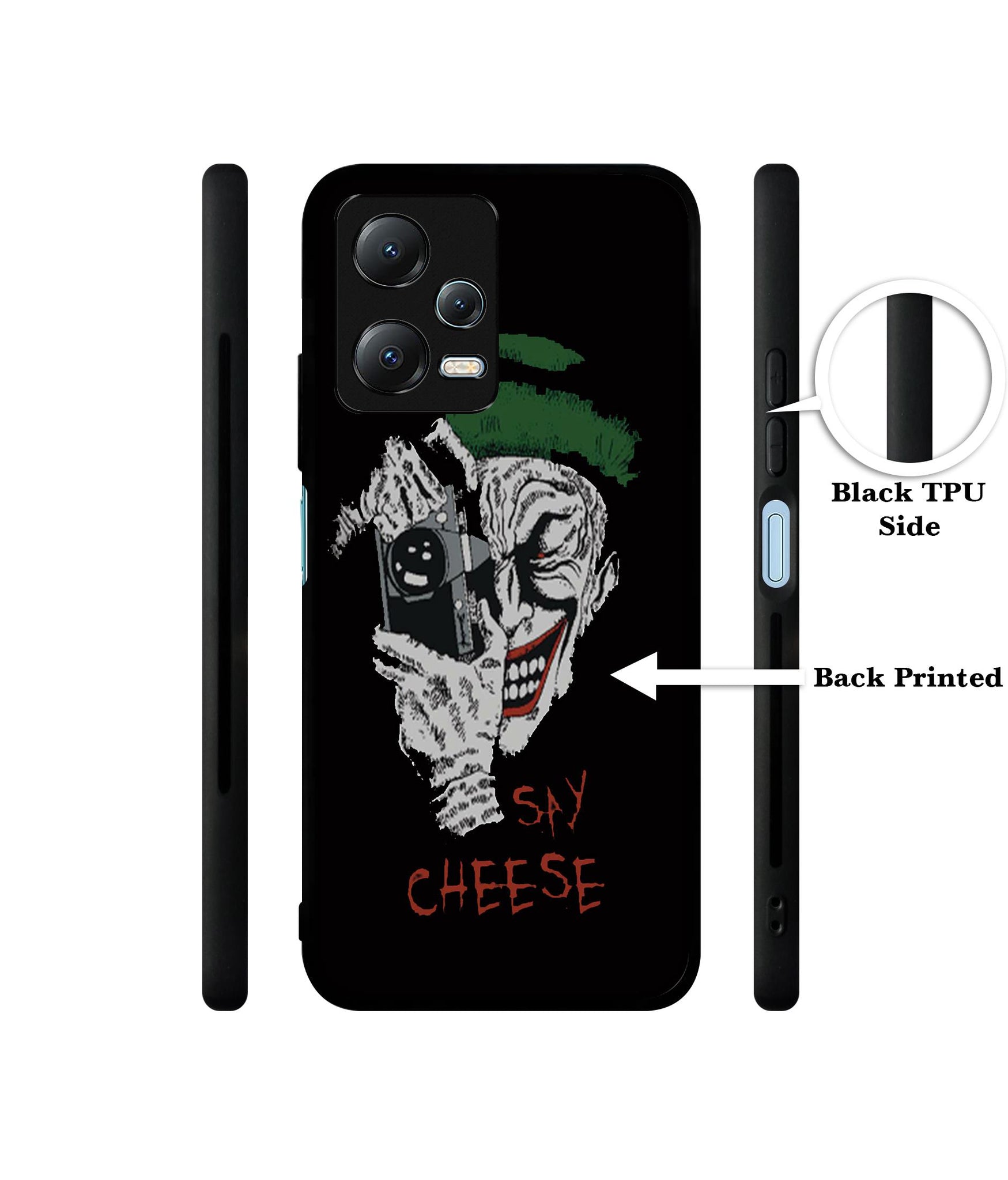 Joker Say Cheese Designer 2D Printed Back Case Cover for Mi Redmi Note 12 5G / Note 12R Pro 5G / Poco X5 5G