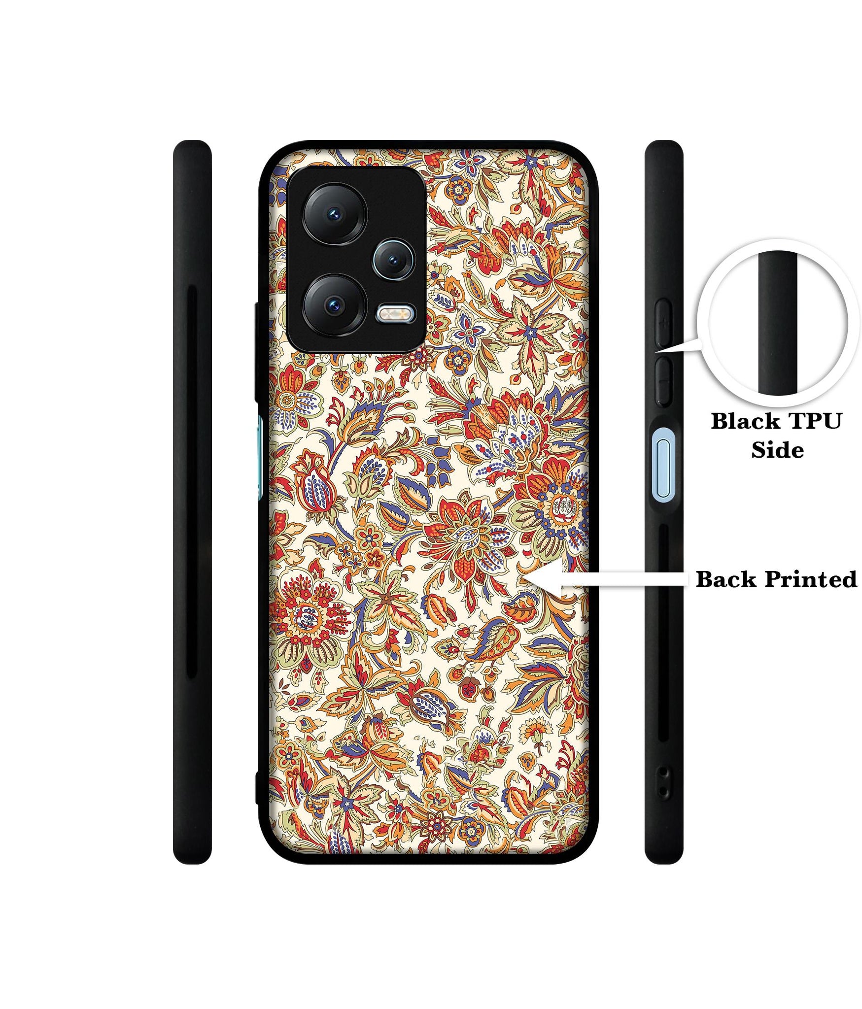 Floral Designer 2D Printed Back Case Cover for Mi Redmi Note 12 5G / Note 12R Pro 5G / Poco X5 5G