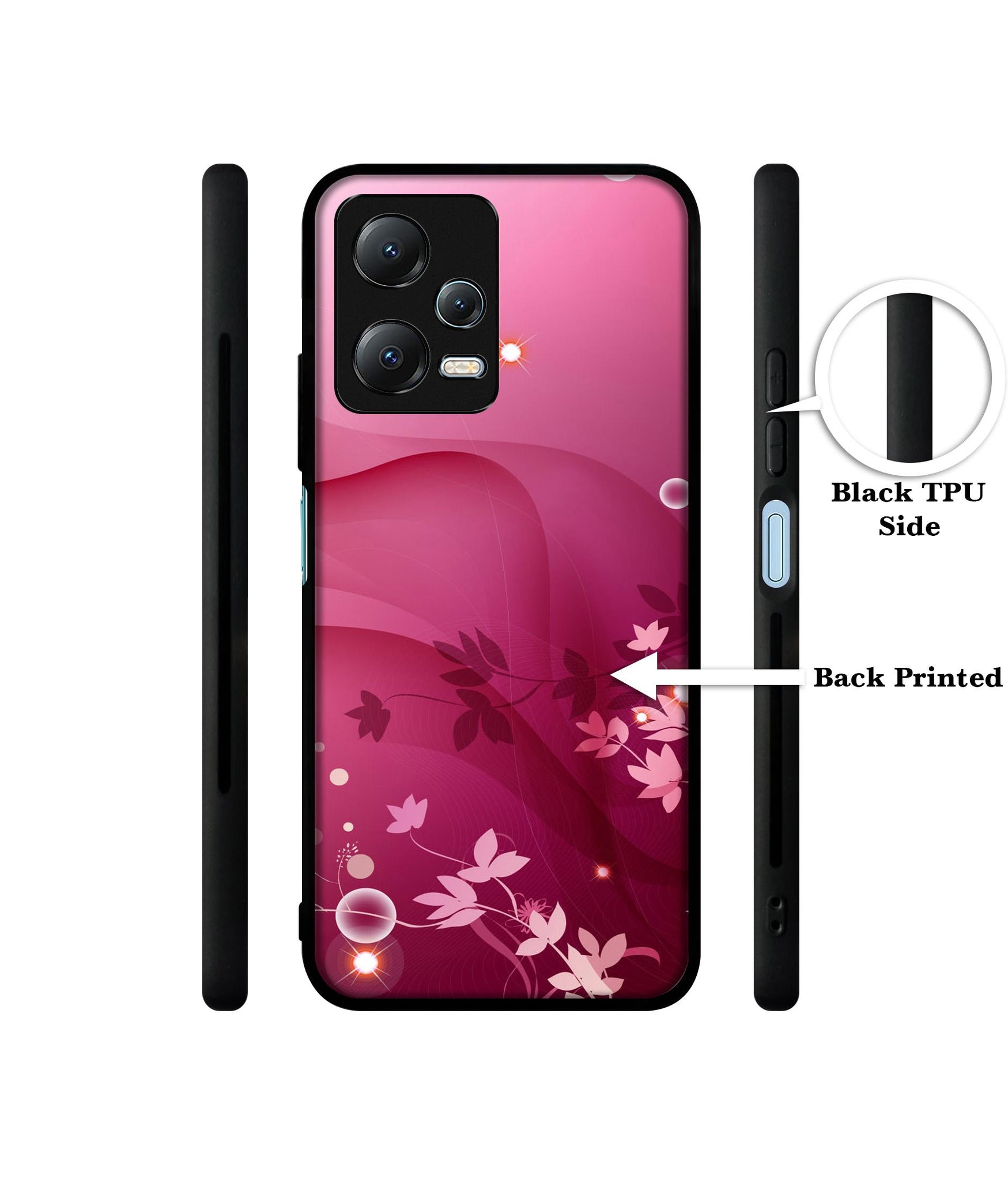 Pink Abstract Designer 2D Printed Back Case Cover for Mi Redmi Note 12 5G / Note 12R Pro 5G / Poco X5 5G