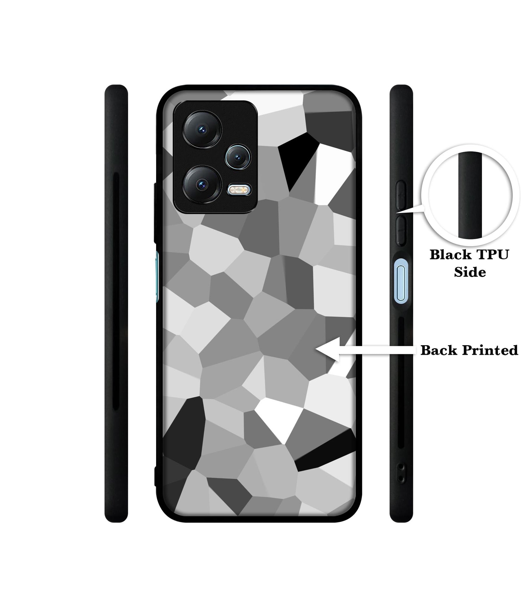 Black & White Mathematical Shape Designer 2D Printed Back Case Cover for Mi Redmi Note 12 5G / Note 12R Pro 5G / Poco X5 5G