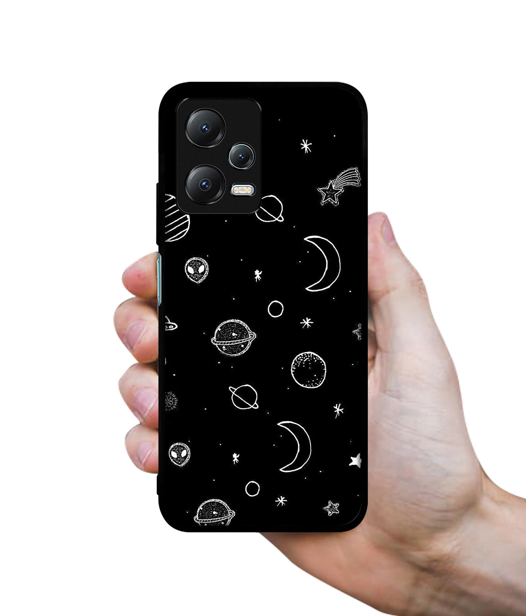 Space Stars Universe Designer 2D Printed Back Case Cover for Mi Redmi Note 12 5G / Note 12R Pro 5G / Poco X5 5G