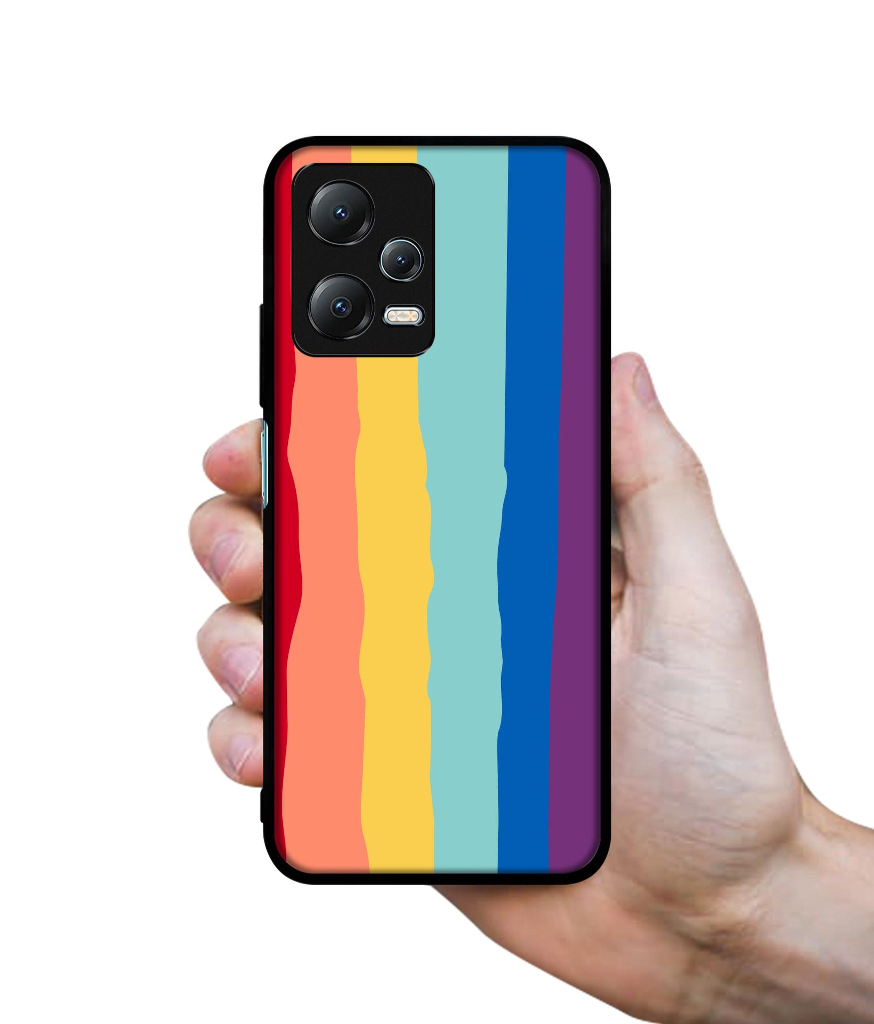 Rainbow Designer 2D Printed Back Case Cover for Mi Redmi Note 12 5G / Note 12R Pro 5G / Poco X5 5G