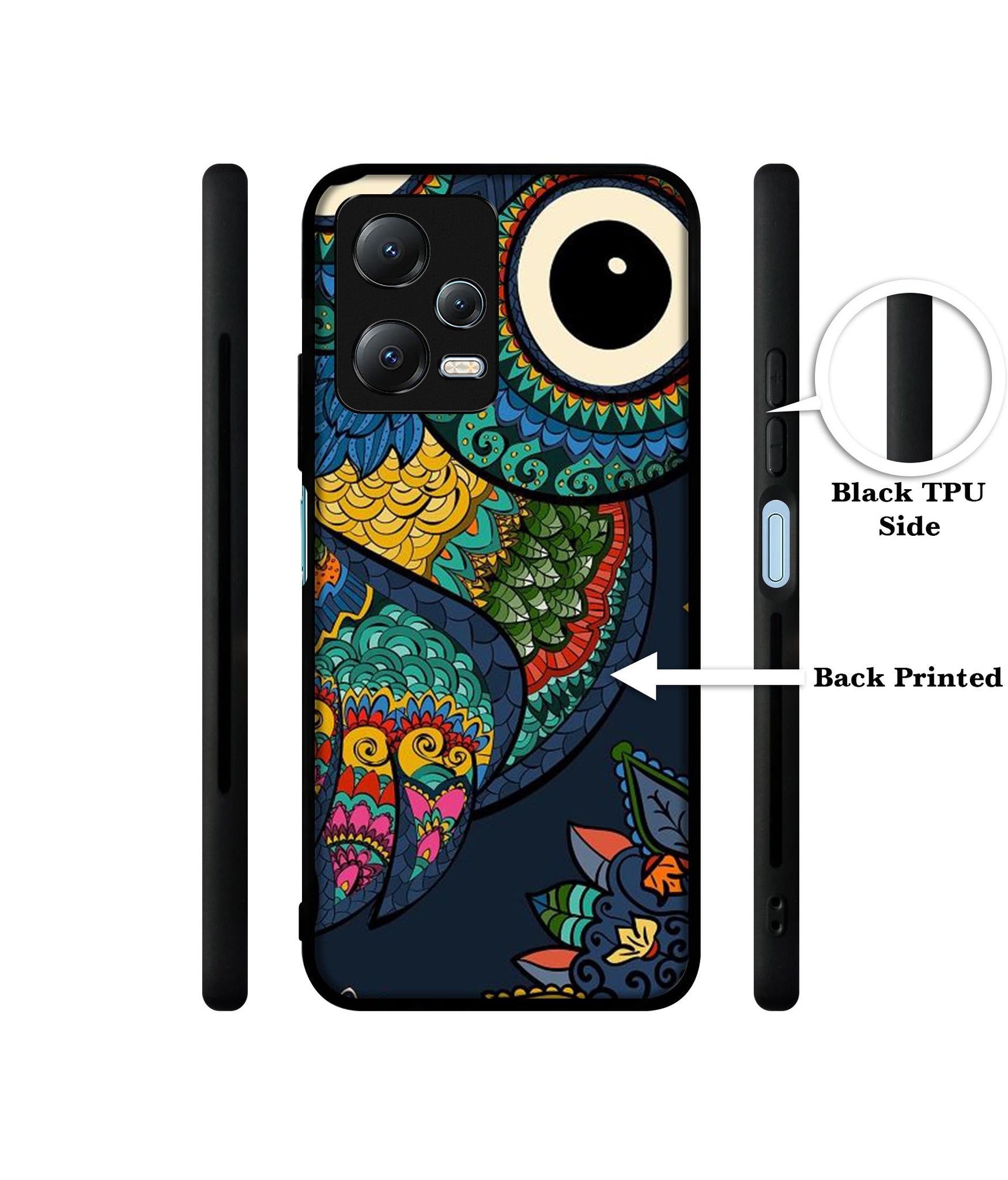 Owl Illustration Designer 2D Printed Back Case Cover for Mi Redmi Note 12 5G / Note 12R Pro 5G / Poco X5 5G