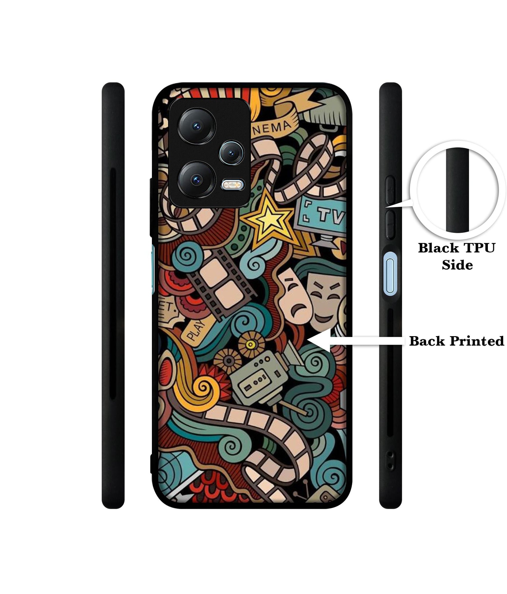 Movies Designer 2D Printed Back Case Cover for Mi Redmi Note 12 5G / Note 12R Pro 5G / Poco X5 5G