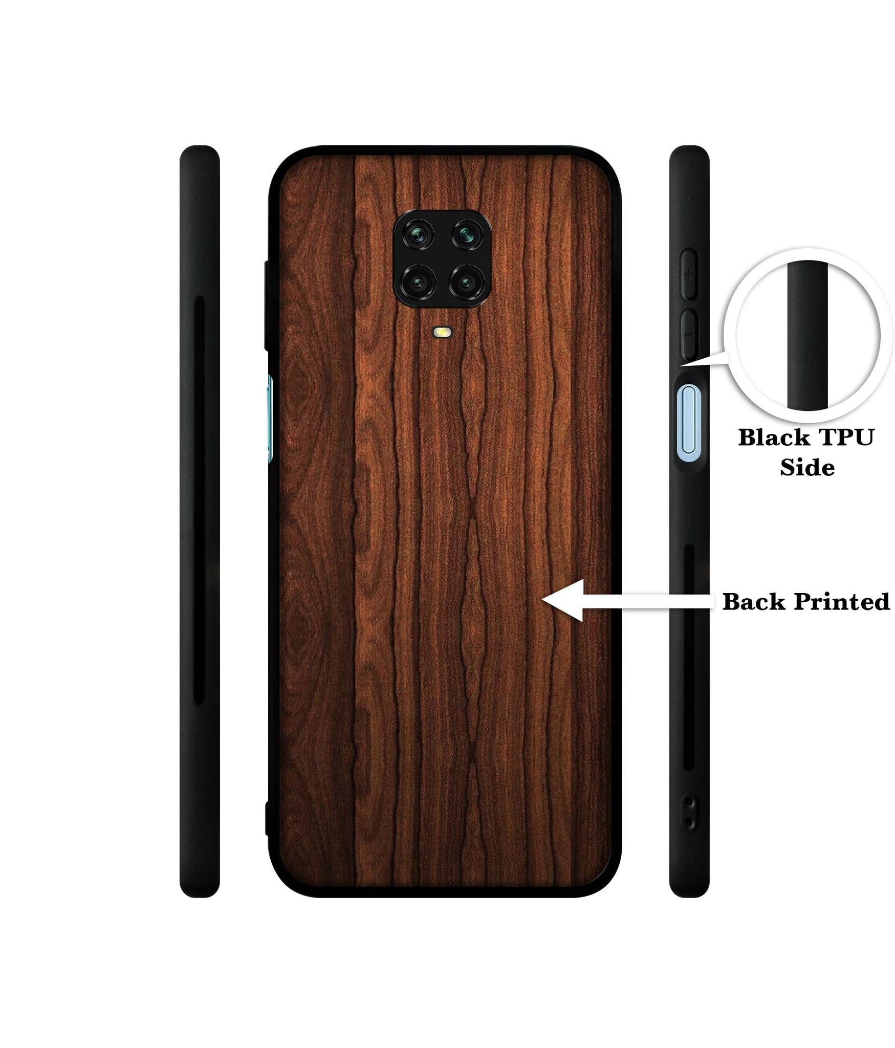 Brown Wooden Texture Designer 2D Printed Back Case Cover for Mi Redmi Note 9 Pro / Note 9 Pro Max / Poco M2 Pro
