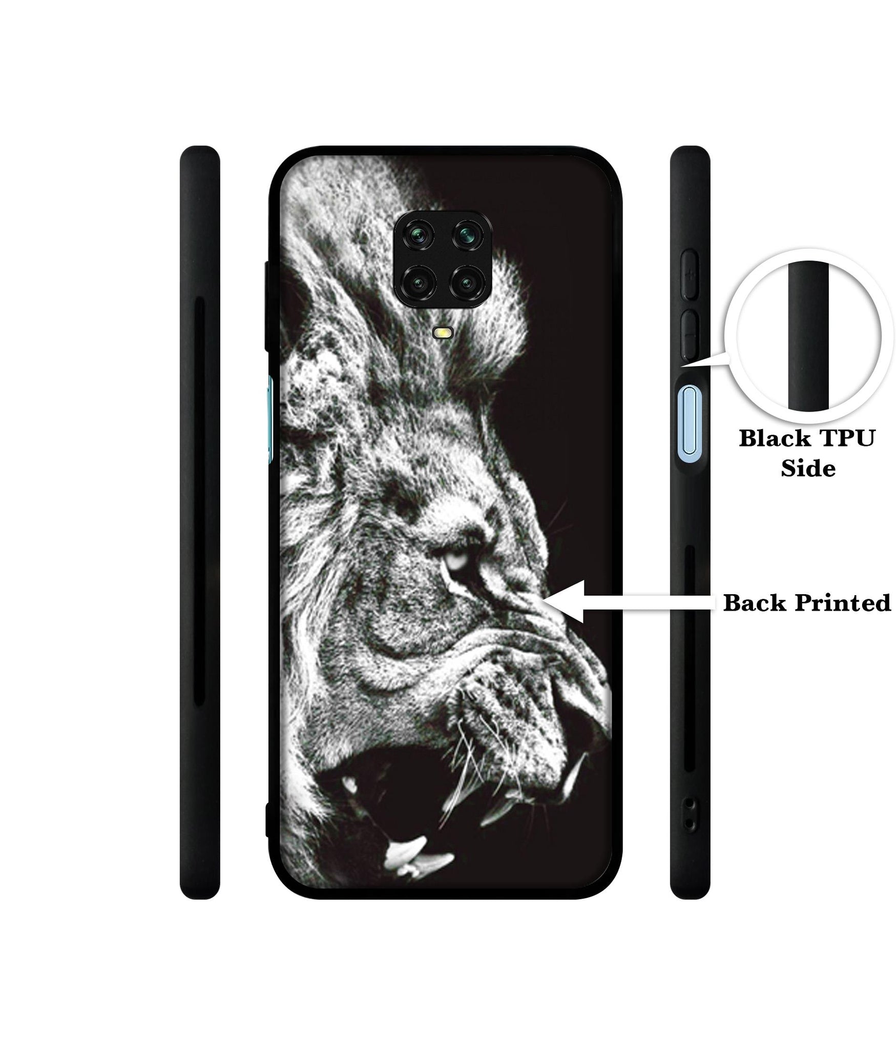 Angry Lion Designer 2D Printed Back Case Cover for Mi Redmi Note 9 Pro / Note 9 Pro Max / Poco M2 Pro