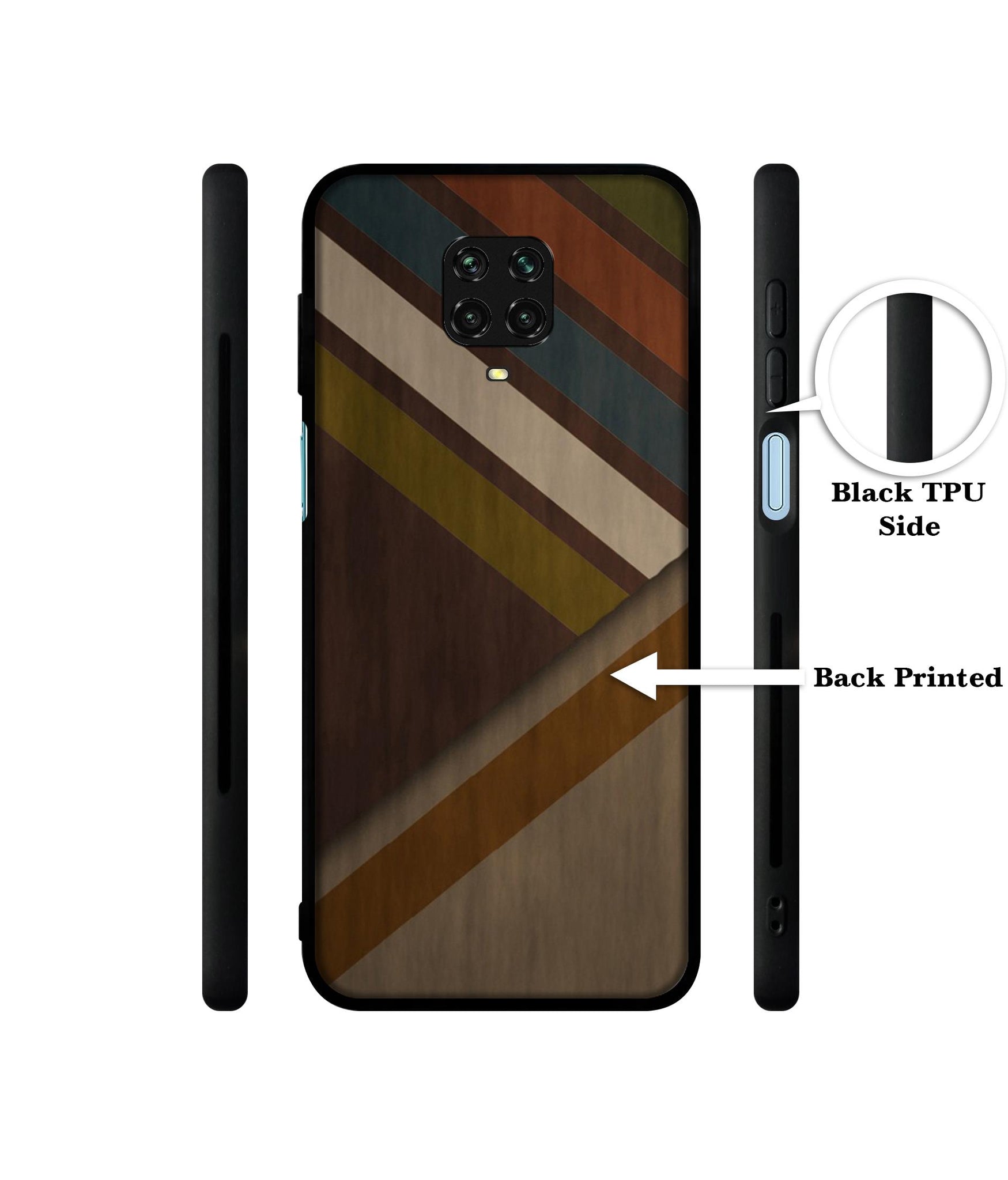 Colorful Wooden Pattern Designer 2D Printed Back Case Cover for Mi Redmi Note 9 Pro / Note 9 Pro Max / Poco M2 Pro