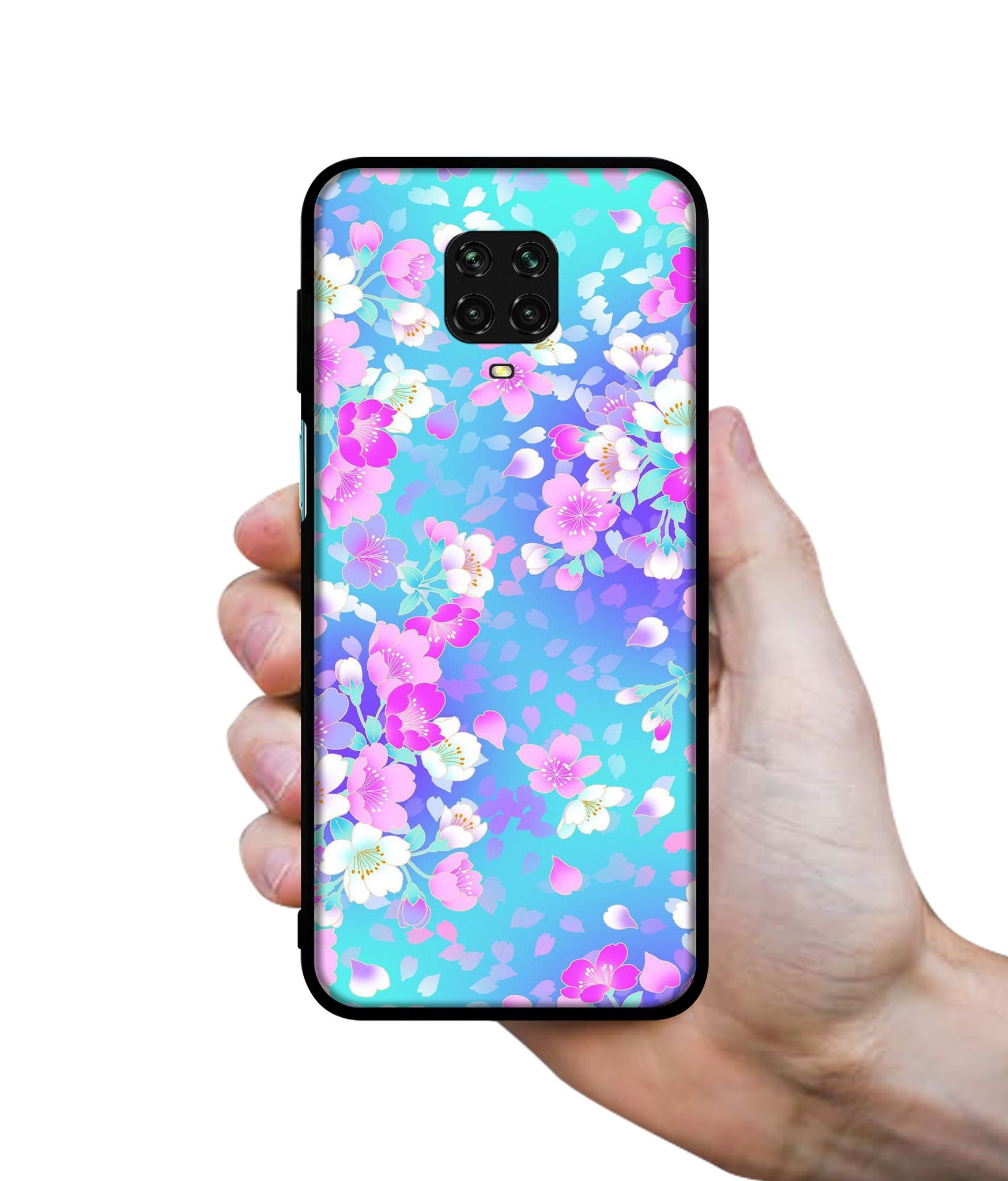 Floral Blue Pattern Designer 2D Printed Back Case Cover for Mi Redmi Note 9 Pro / Note 9 Pro Max / Poco M2 Pro