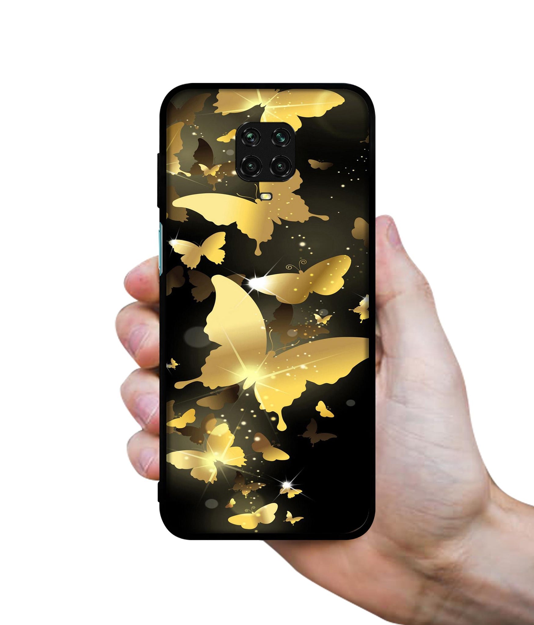 Golden Butterfly Pattern Designer 2D Printed Back Case Cover for Mi Redmi Note 9 Pro / Note 9 Pro Max / Poco M2 Pro