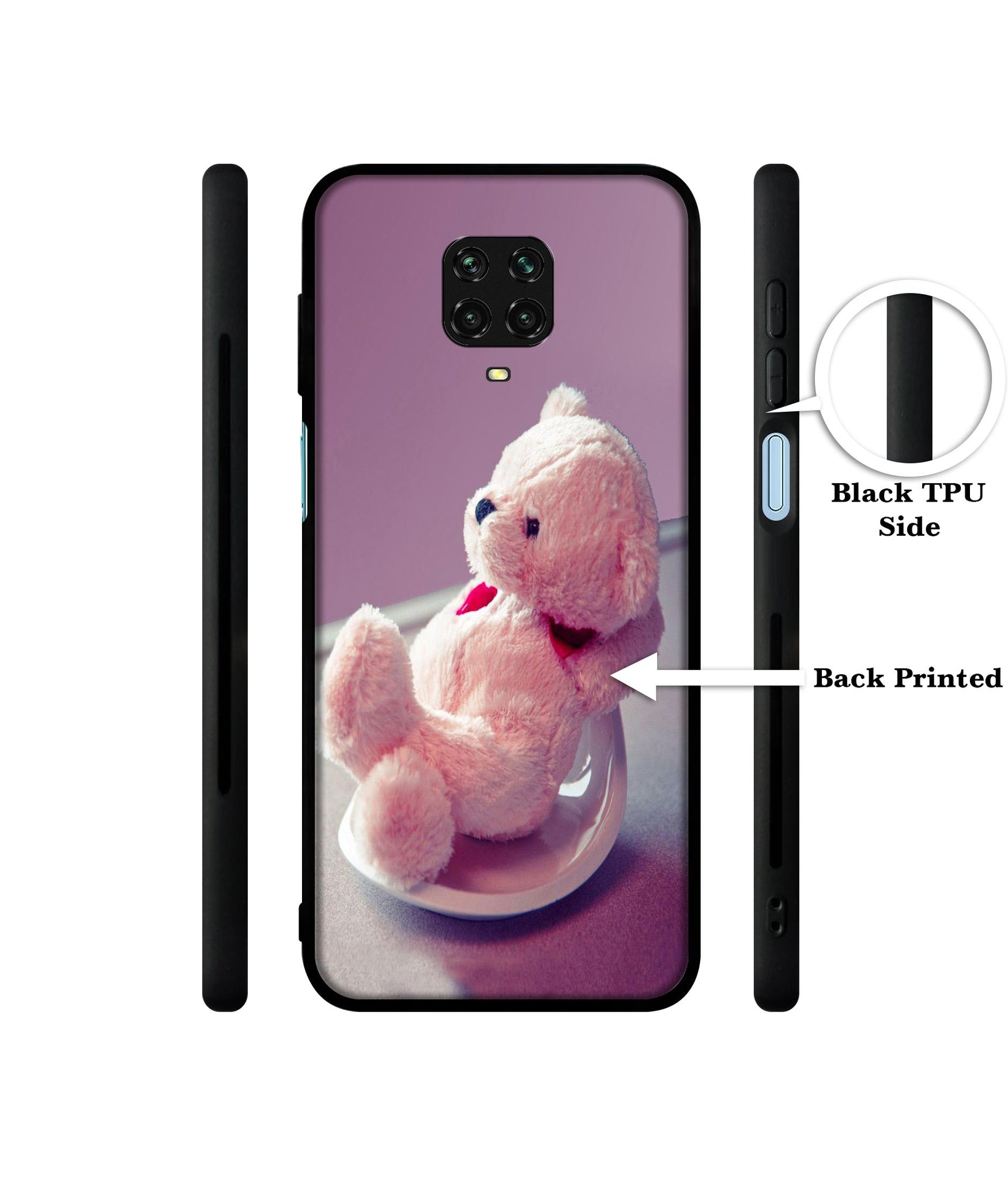 Cute Teddy Bear Designer 2D Printed Back Case Cover for Mi Redmi Note 9 Pro / Note 9 Pro Max / Poco M2 Pro