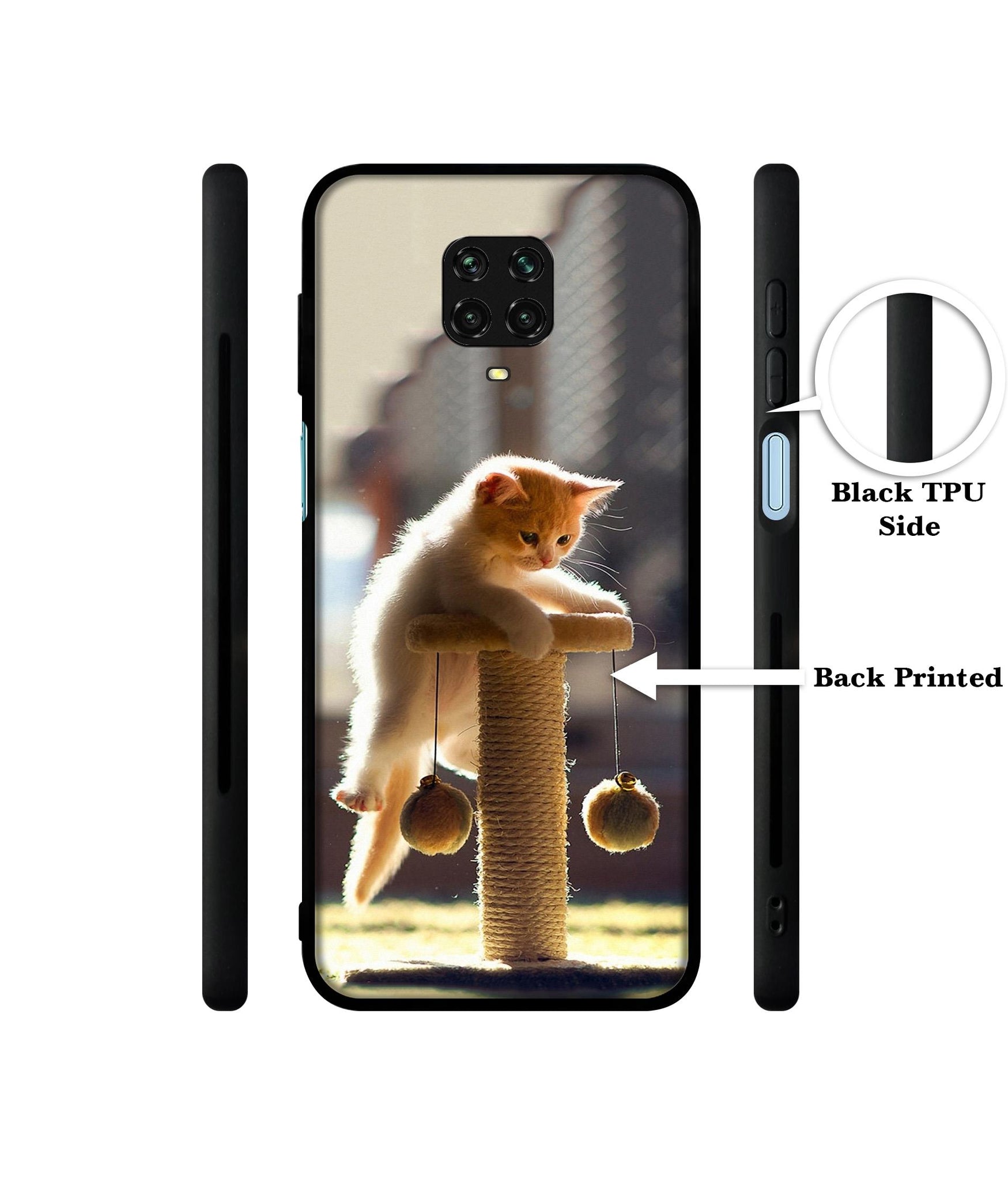 Cat Climbing Designer 2D Printed Back Case Cover for Mi Redmi Note 9 Pro / Note 9 Pro Max / Poco M2 Pro