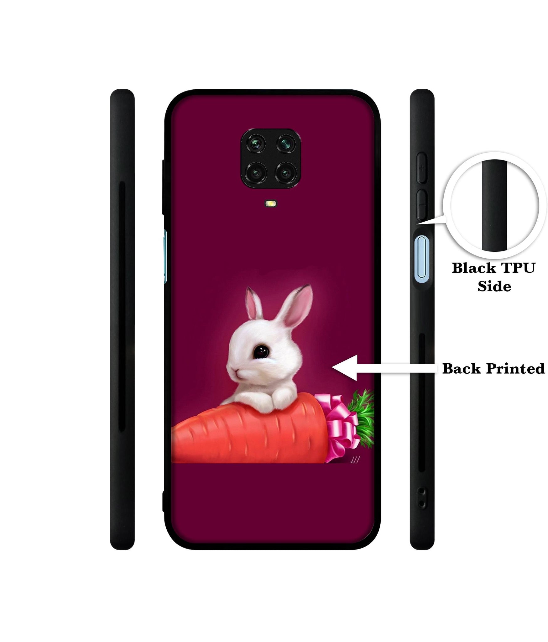 Bunny With Carrot Designer 2D Printed Back Case Cover for Mi Redmi Note 9 Pro / Note 9 Pro Max / Poco M2 Pro