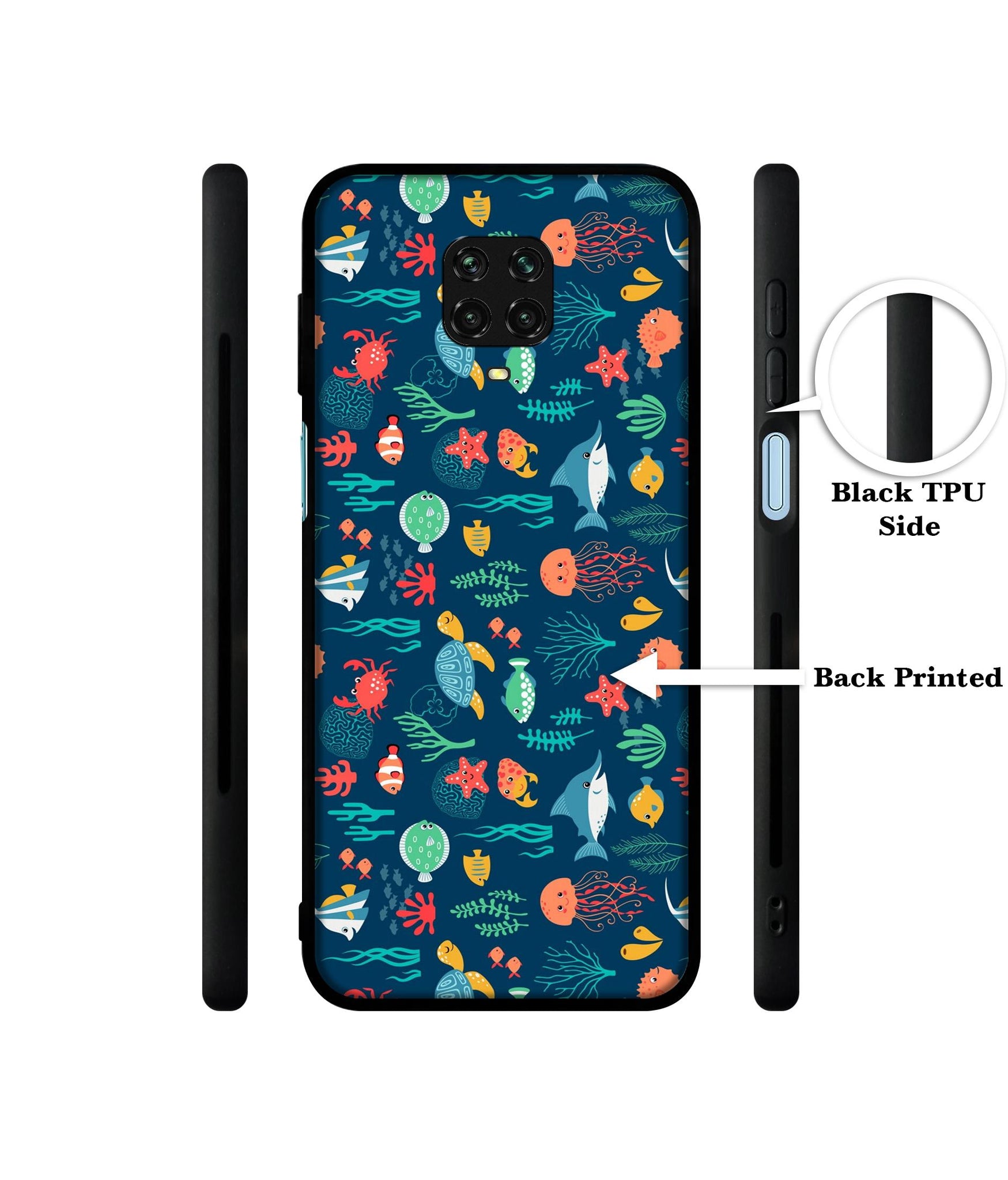 Aquarium Texture Designer 2D Printed Back Case Cover for Mi Redmi Note 9 Pro / Note 9 Pro Max / Poco M2 Pro