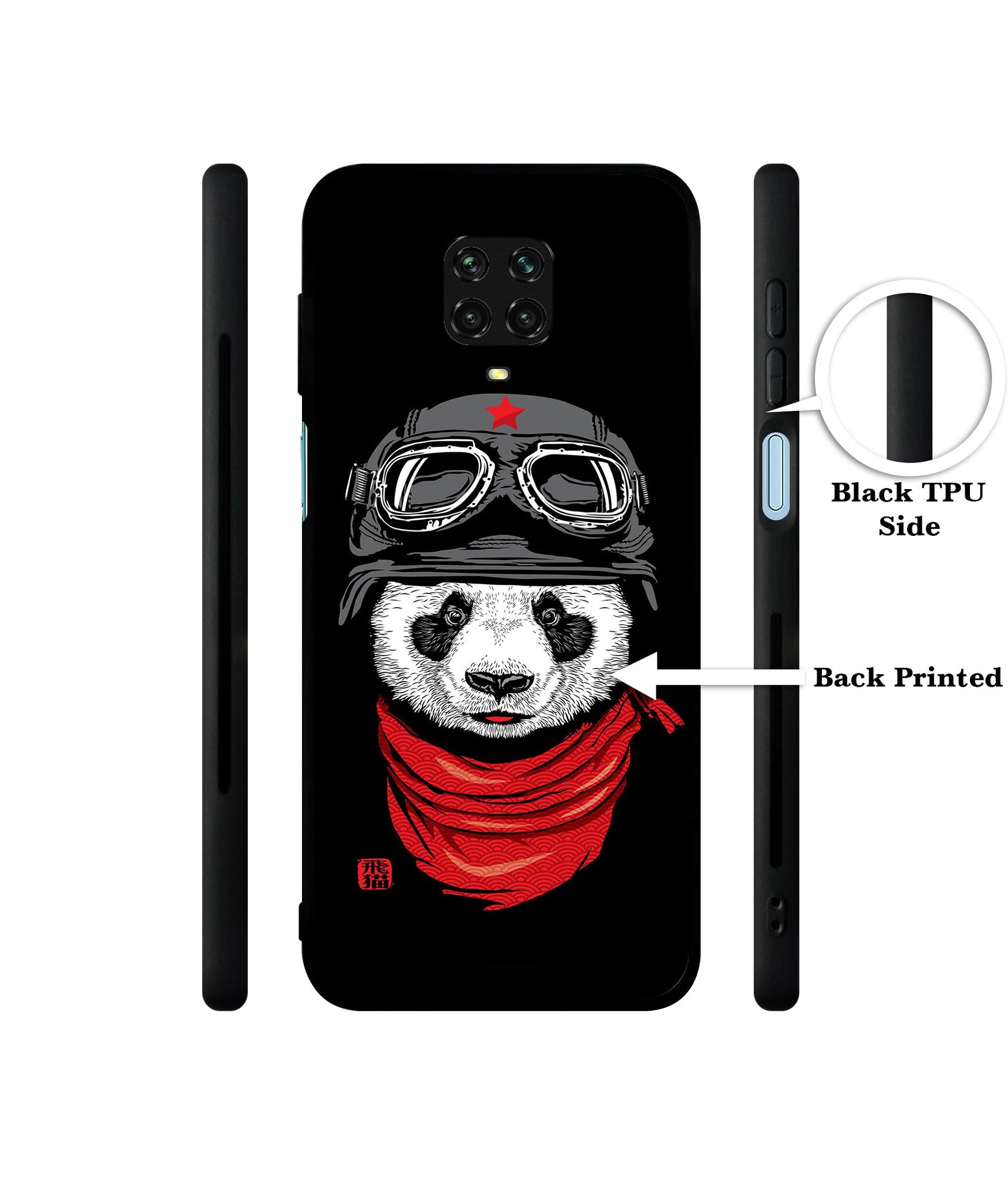 Biker Panda Designer 2D Printed Back Case Cover for Mi Redmi Note 9 Pro / Note 9 Pro Max / Poco M2 Pro