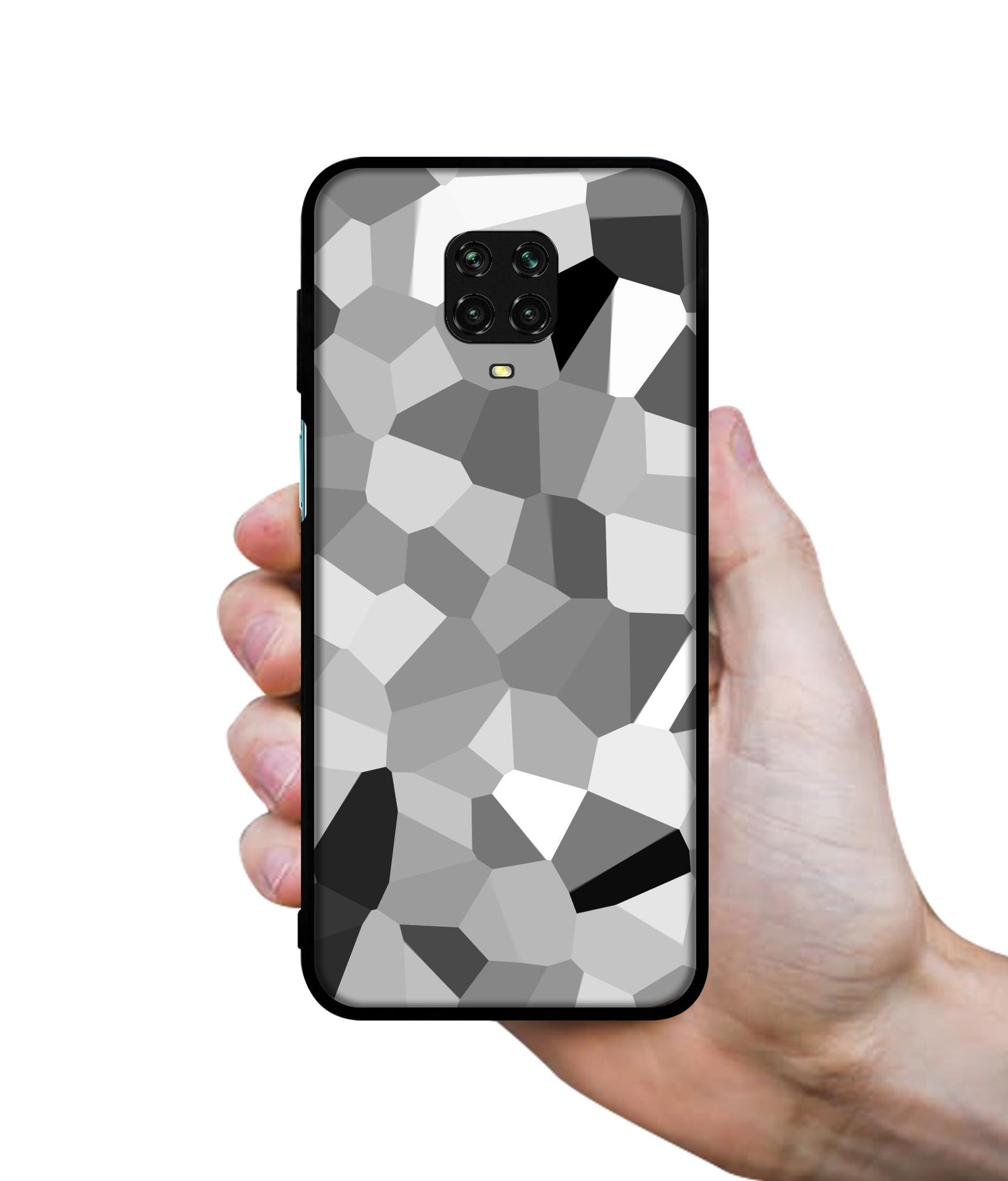 Black & White Mathematical Shape Designer 2D Printed Back Case Cover for Mi Redmi Note 9 Pro / Note 9 Pro Max / Poco M2 Pro