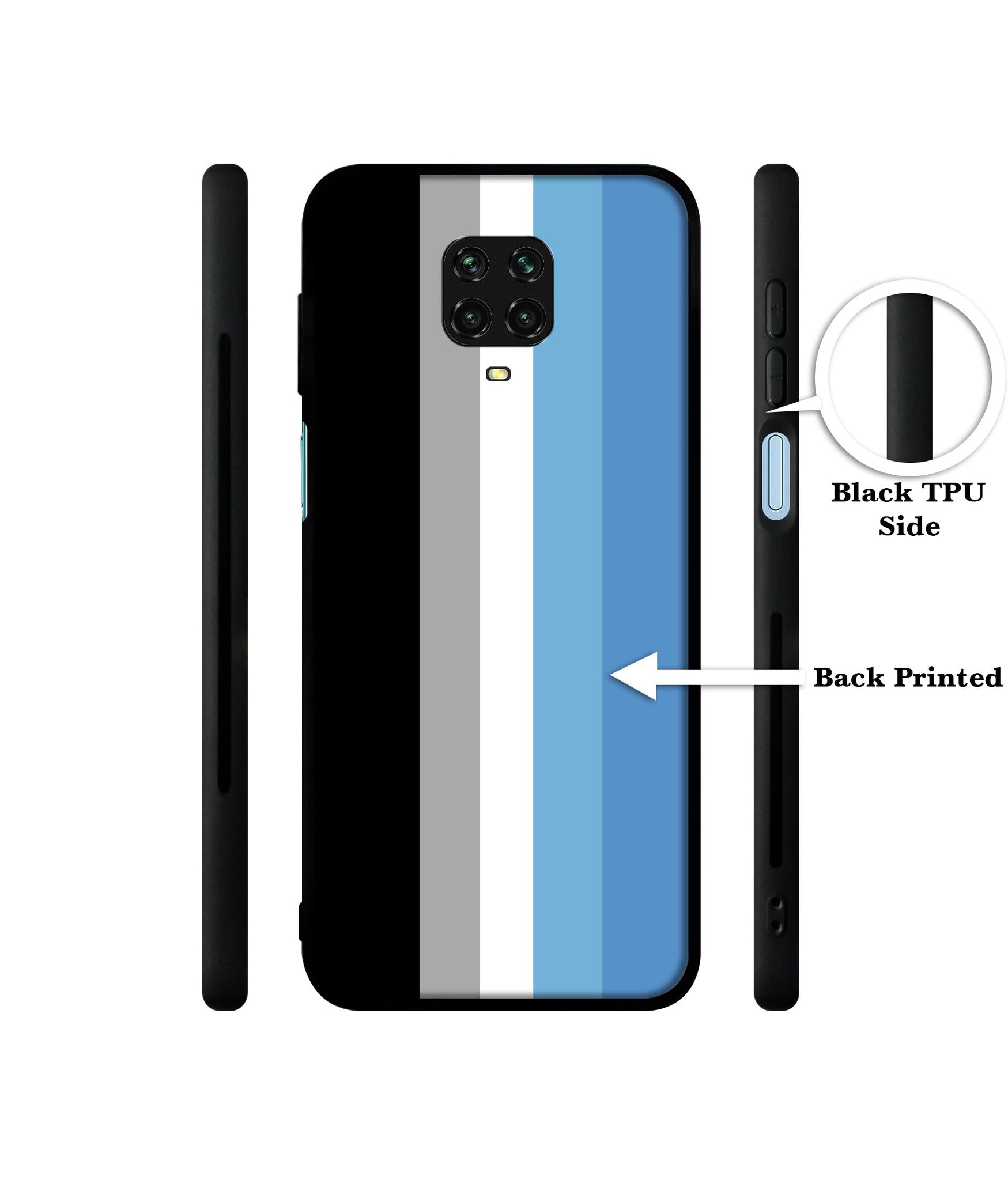 White and Blue Lines Designer 2D Printed Back Case Cover for Mi Redmi Note 9 Pro / Note 9 Pro Max / Poco M2 Pro