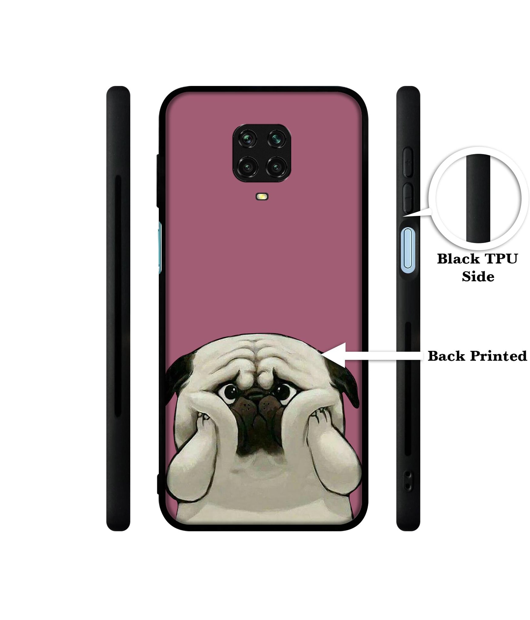 Cute Pug Holding Big Cheeks Designer 2D Printed Back Case Cover for Mi Redmi Note 9 Pro / Note 9 Pro Max / Poco M2 Pro