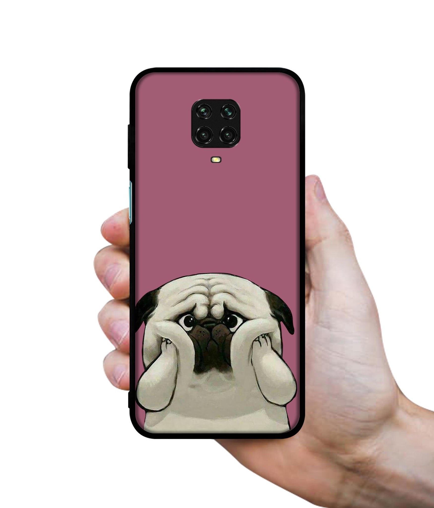 Cute Pug Holding Big Cheeks Designer 2D Printed Back Case Cover for Mi Redmi Note 9 Pro / Note 9 Pro Max / Poco M2 Pro