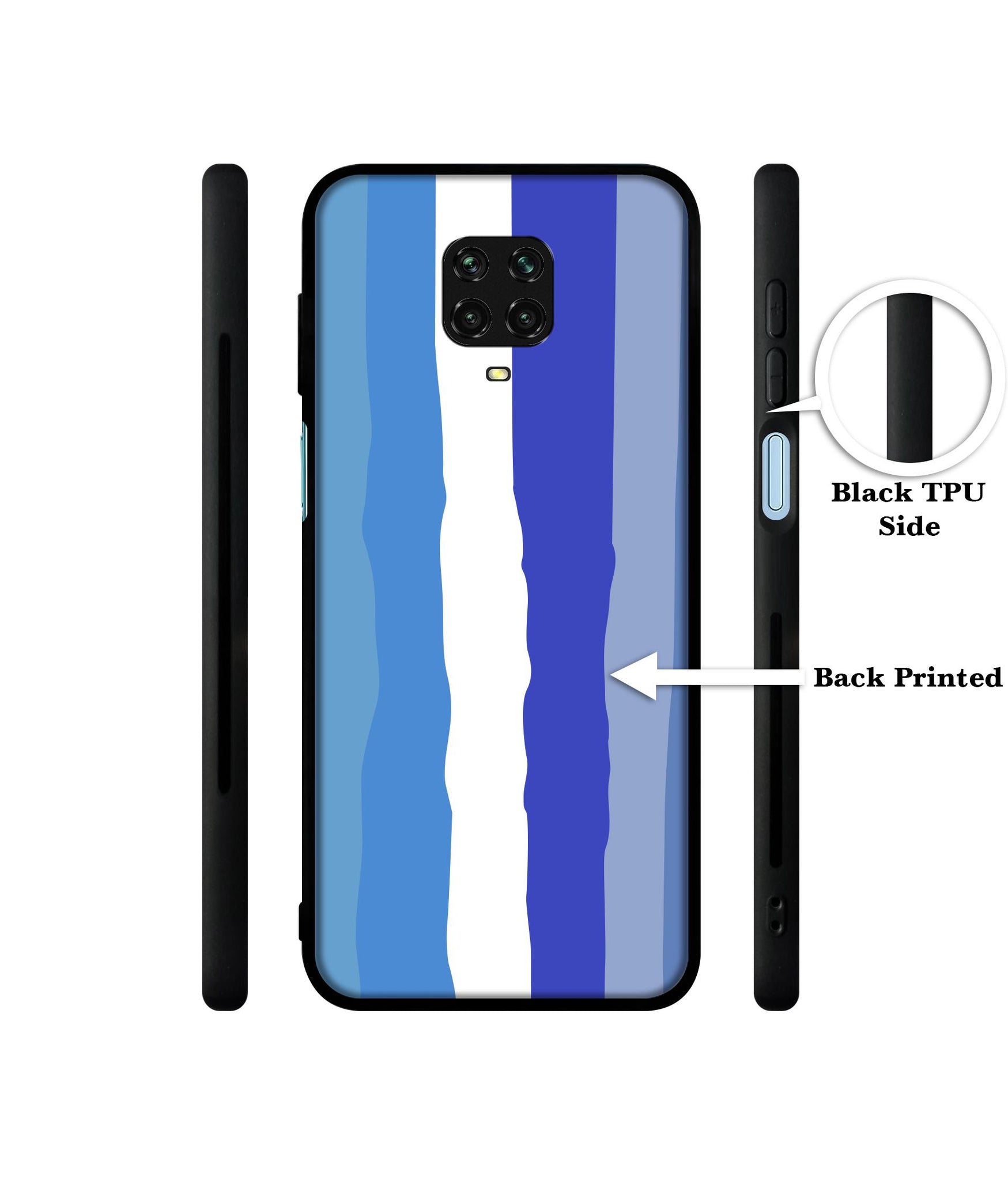 Blue Stripes Rainbow Designer 2D Printed Back Case Cover for Mi Redmi Note 9 Pro / Note 9 Pro Max / Poco M2 Pro