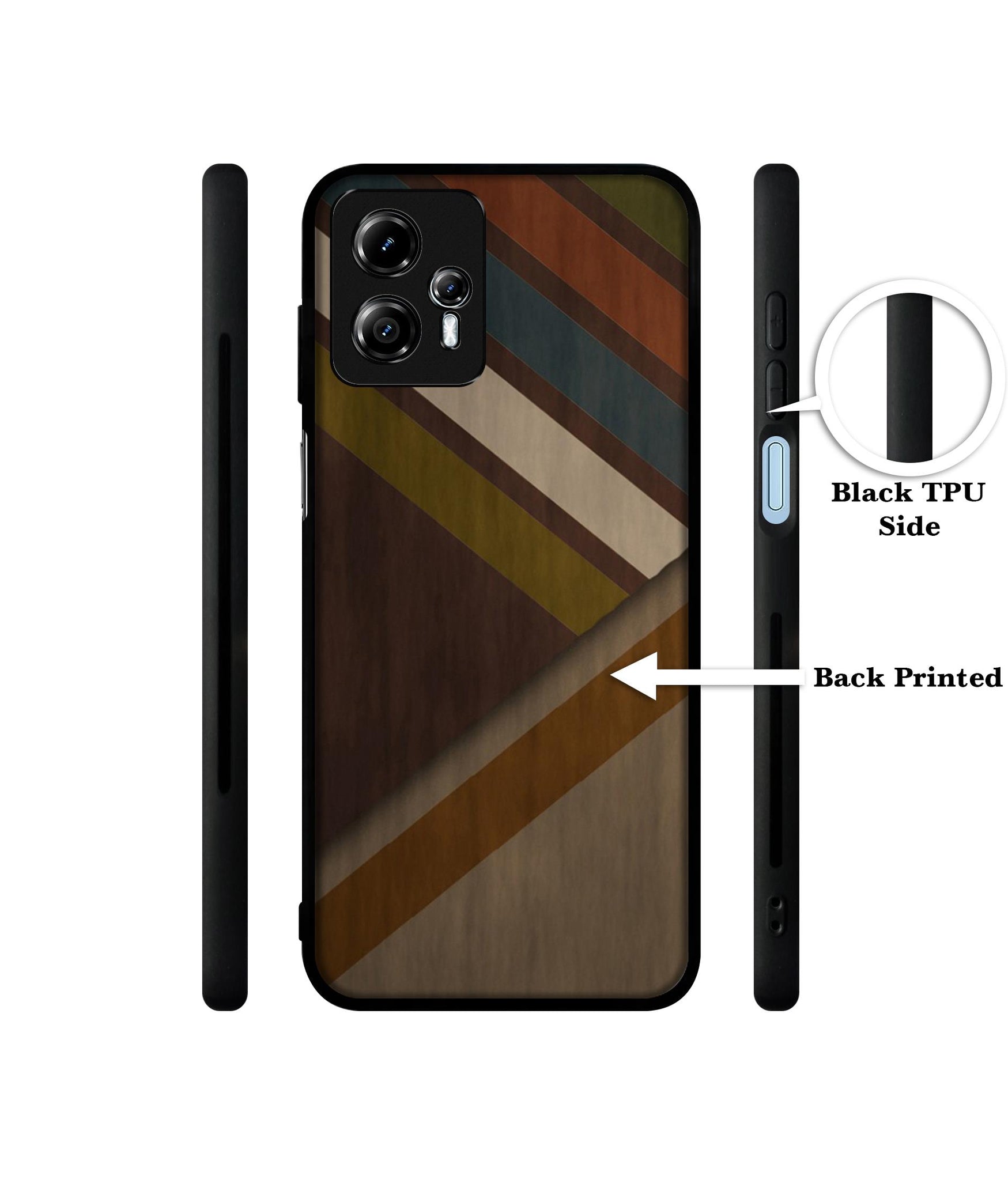 Colorful Wooden Pattern Designer 2D Printed Back Case Cover for Motorola Moto G13 4G