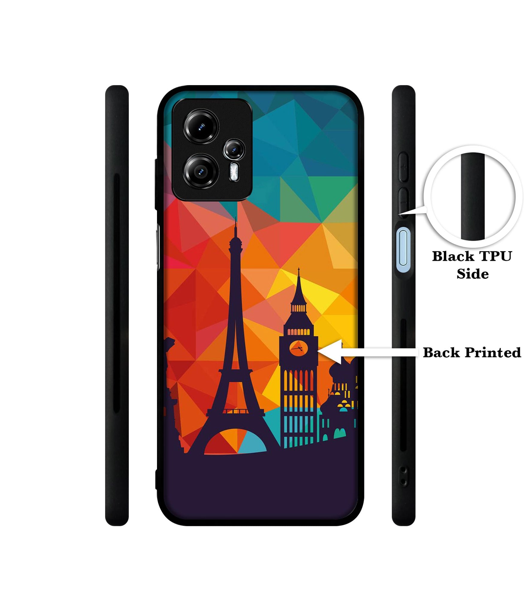 Colored Paris Designer 2D Printed Back Case Cover for Motorola Moto G13 4G