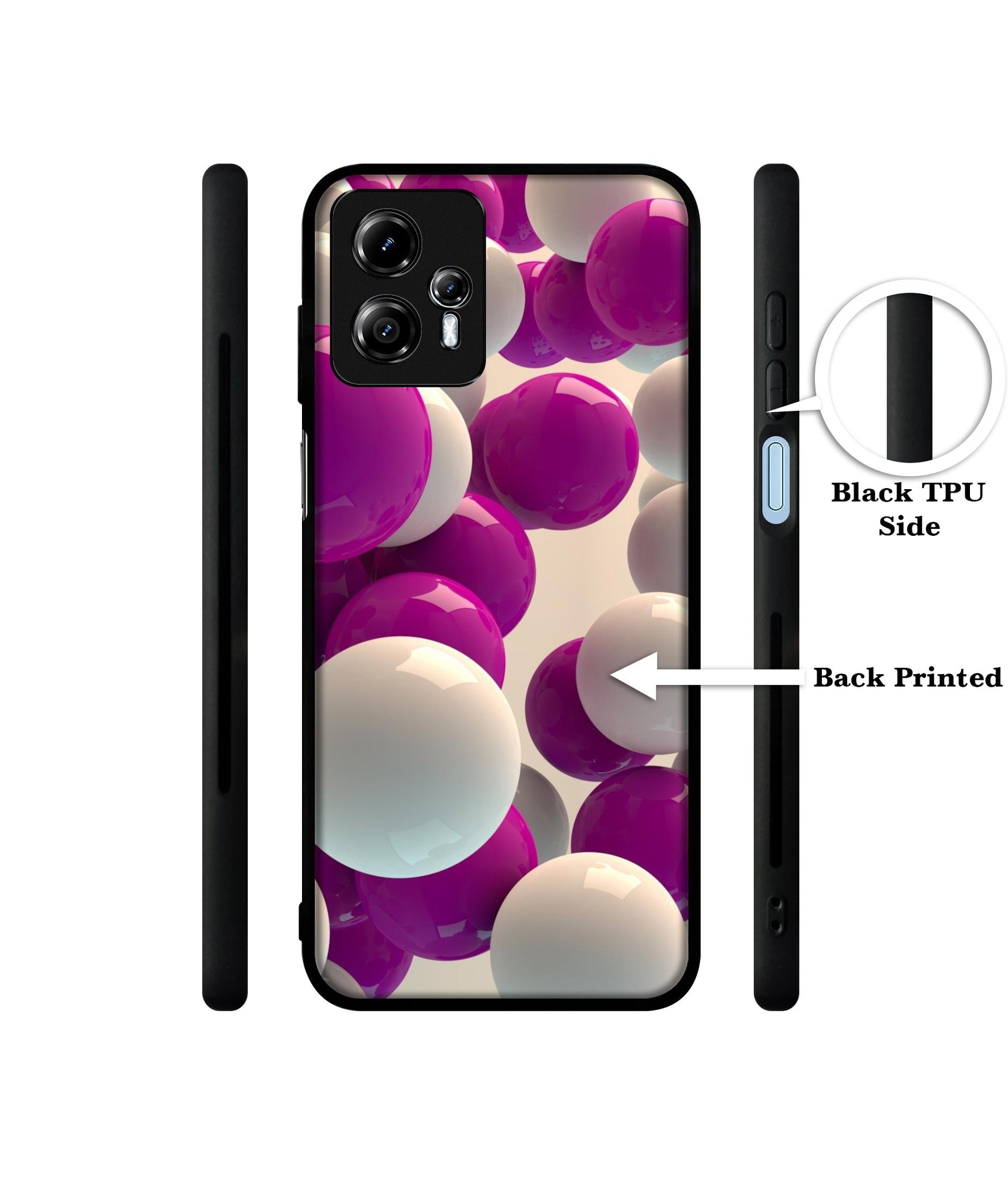 3D Balloons Designer 2D Printed Back Case Cover for Motorola Moto G13 4G