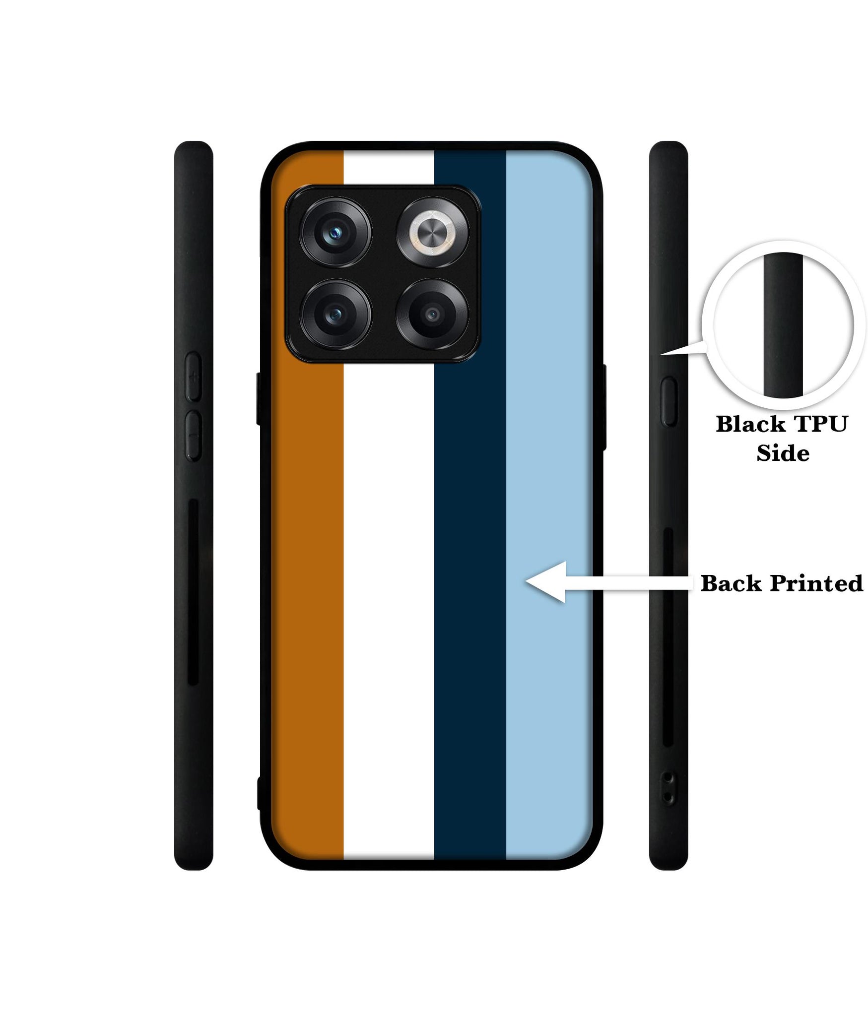 Color Stripes Designer 2D Printed Back Case Cover for OnePlus 10T 5G