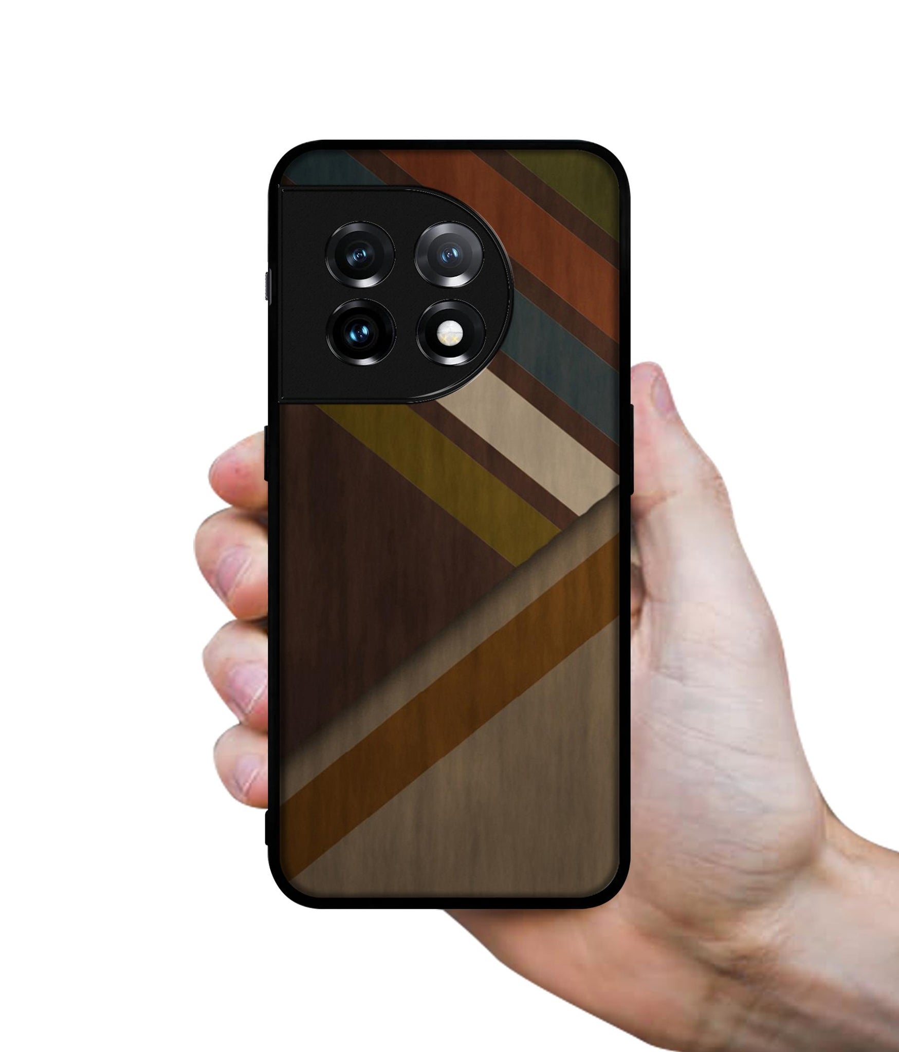 Colorful Wooden Pattern Designer 2D Printed Back Case Cover for OnePlus 11 5G