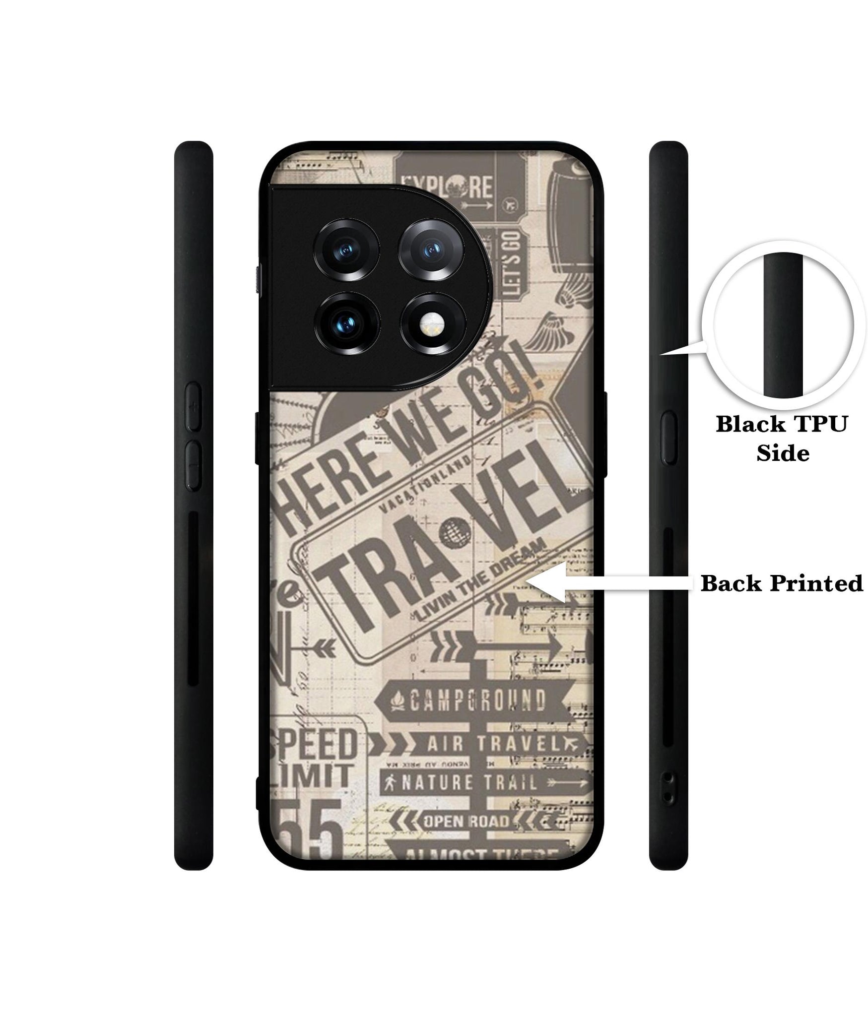 Travel Designer 2D Printed Back Case Cover for OnePlus 11R 5G
